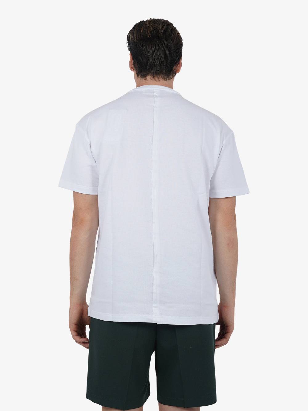 STATE OF ORDER T-shirt con etichetta logo SO1TSS240004 uomo cotone bianco Presa