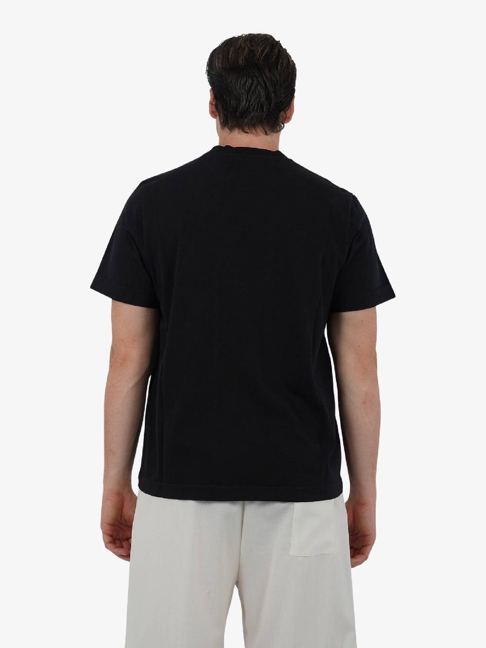 GRIFONI T-shirt basic con logo GQ180036/55 uomo cotone nero Sconto