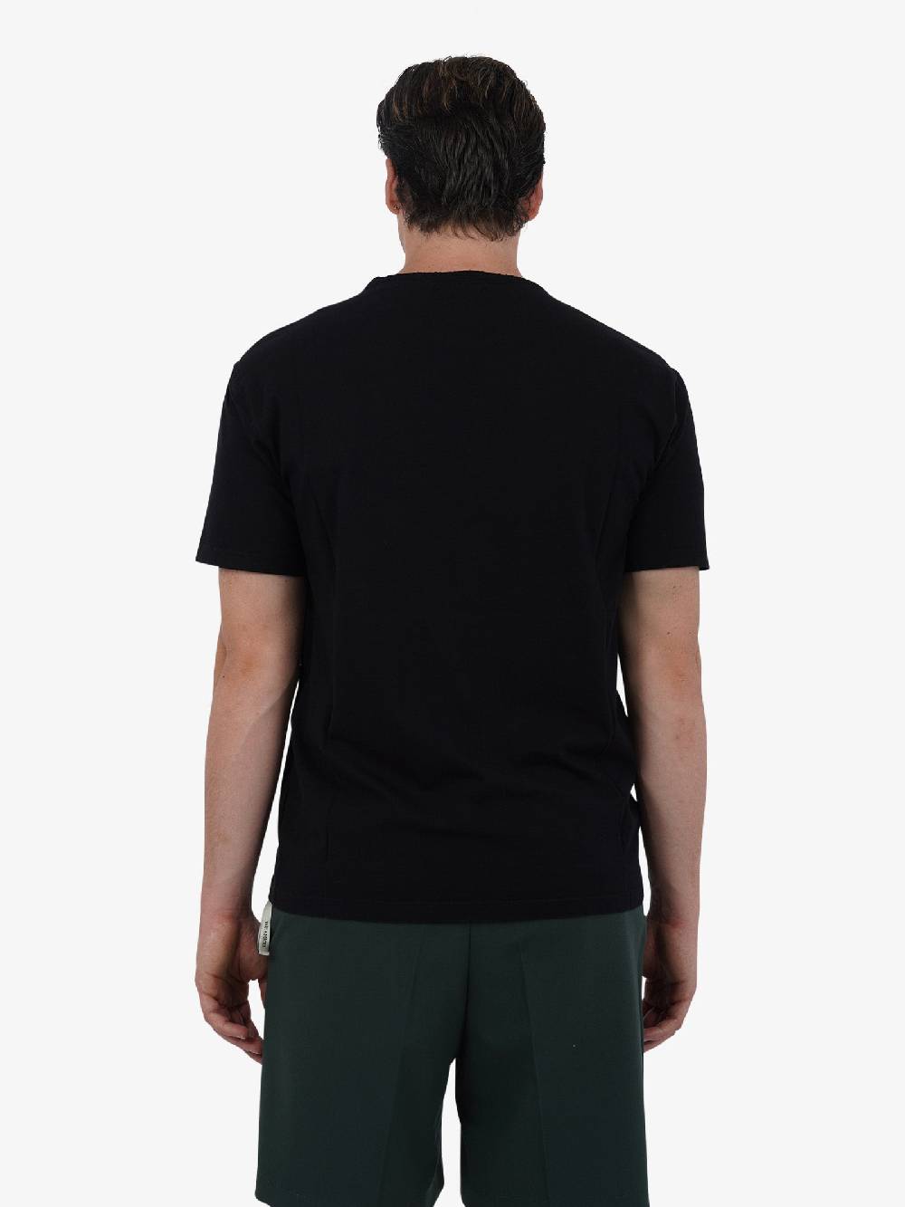 GRIFONI T-shirt basic con logo mini GQ180001/54 uomo cotone nero Offerta