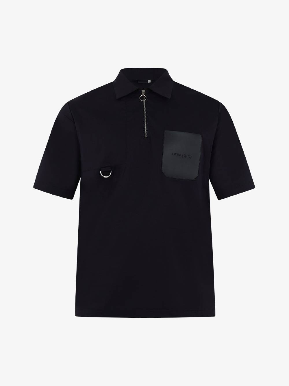LOW BRAND Polo zip B231 popeline L1TSS246524 uomo cotone nero In Vendita