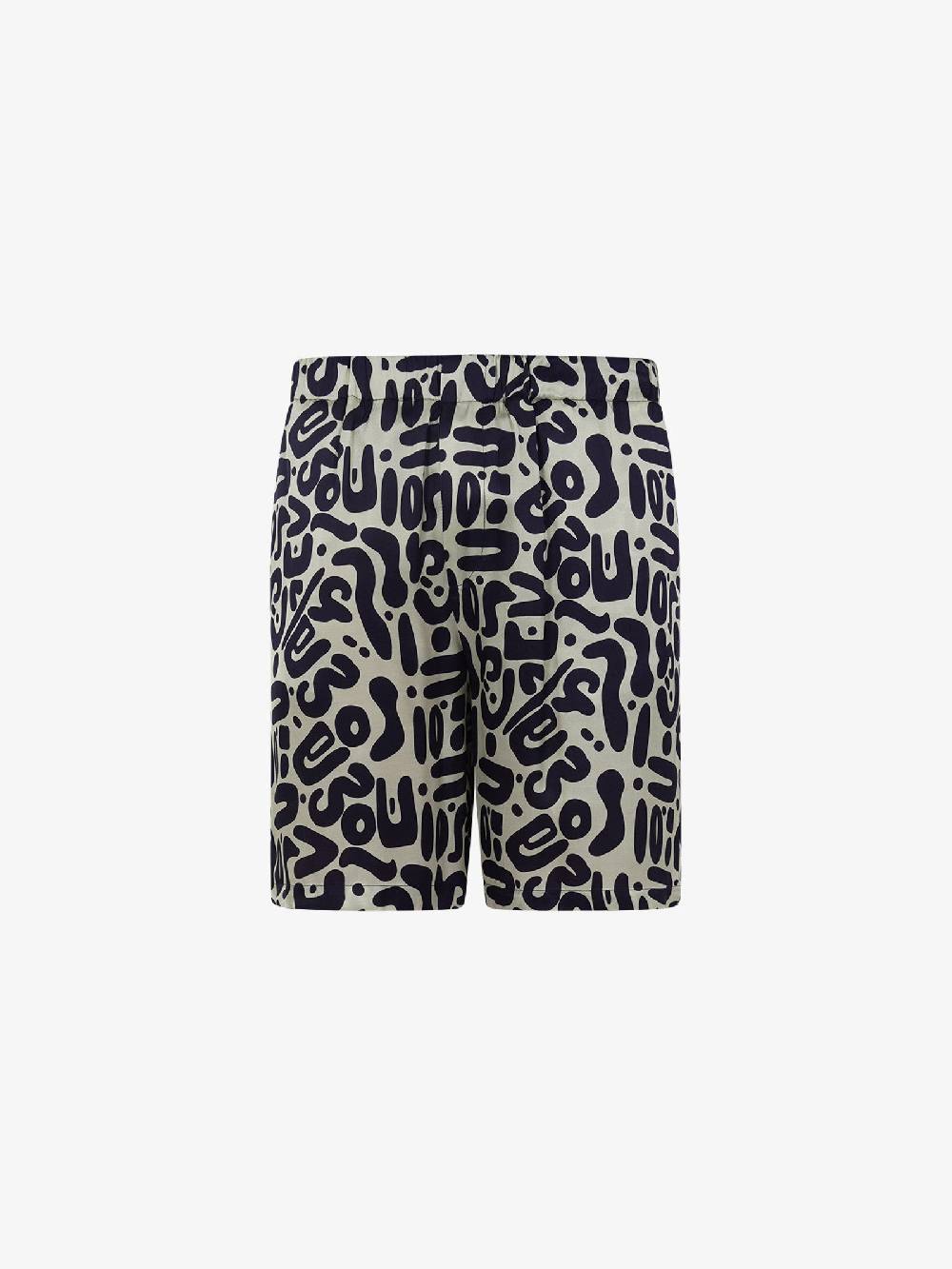 C93 Bermuda con stampa C93-2156C491 uomo viscosa blu Moda