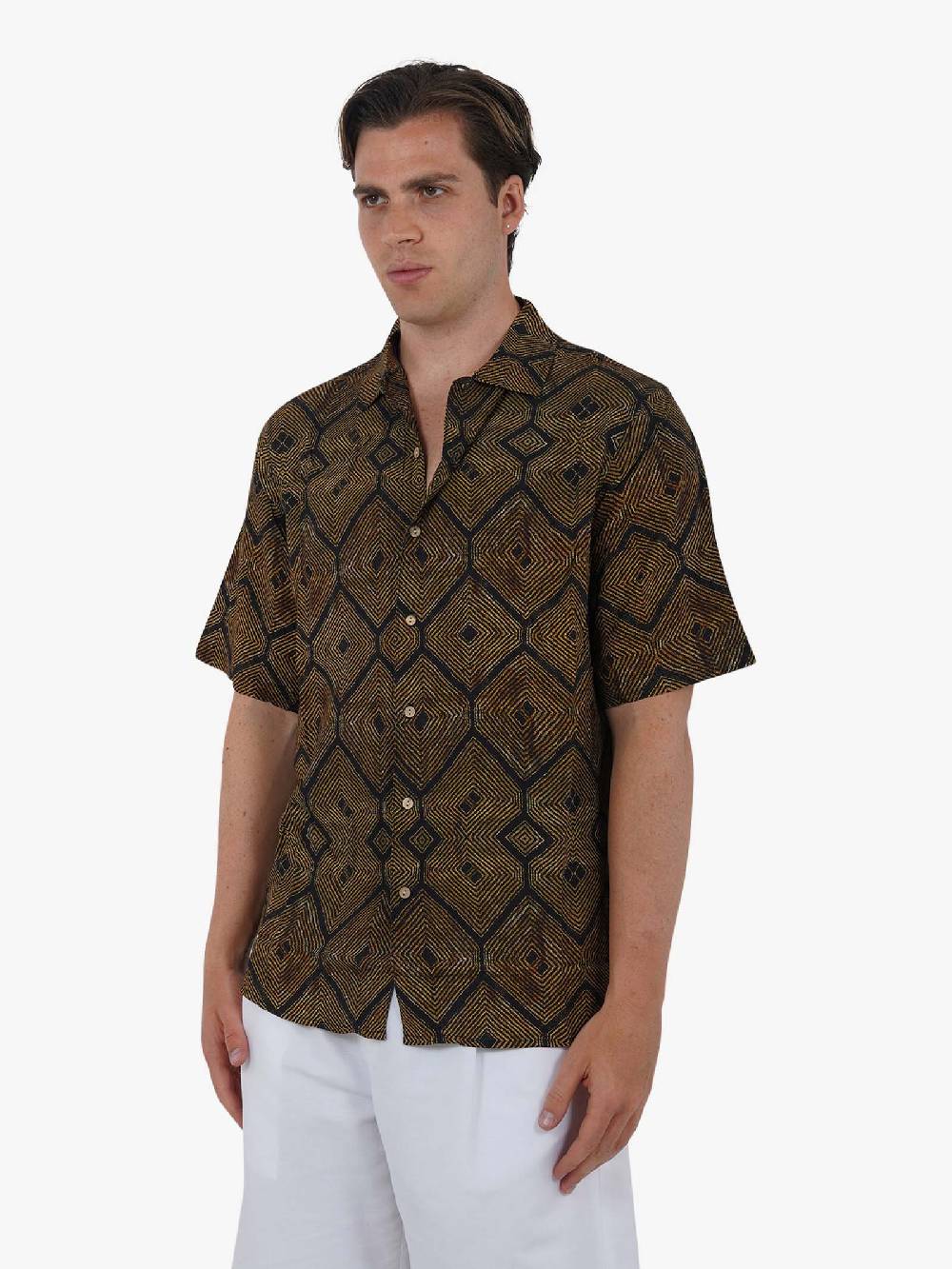 TOOCO Camicia Bowling Tanzania uomo nero Grande vendita
