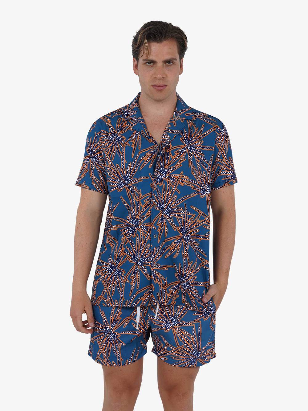 MOVE BEACHWEAR Camicia Bowling con stampa PRINT 24 uomo multicolor Offerta esclusiva