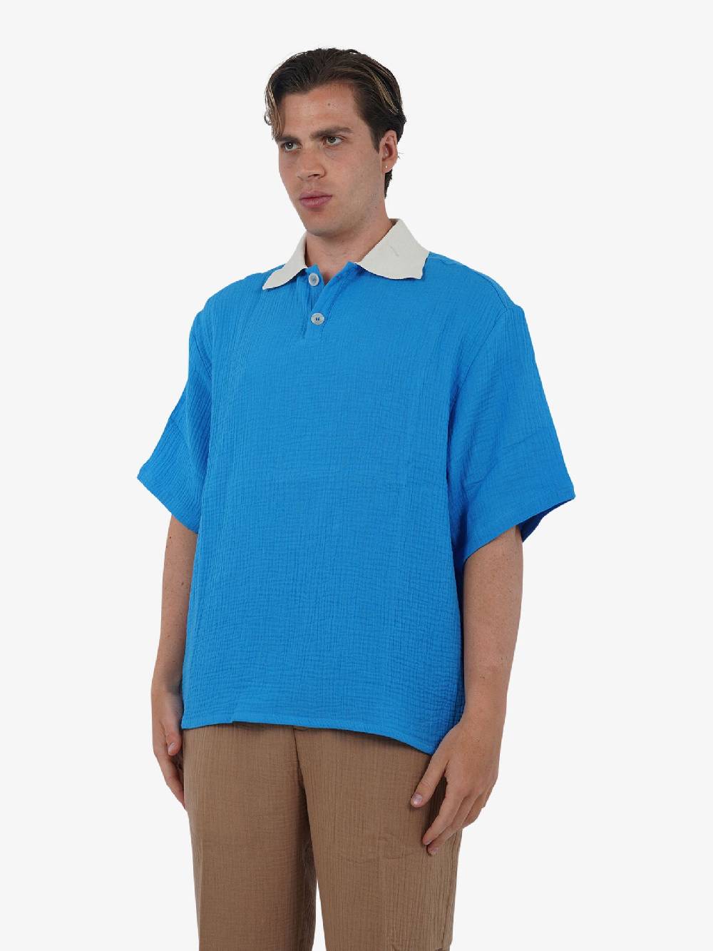 3DICI Camicia CAU3DICI025BA uomo cotone blu Cyber Monday