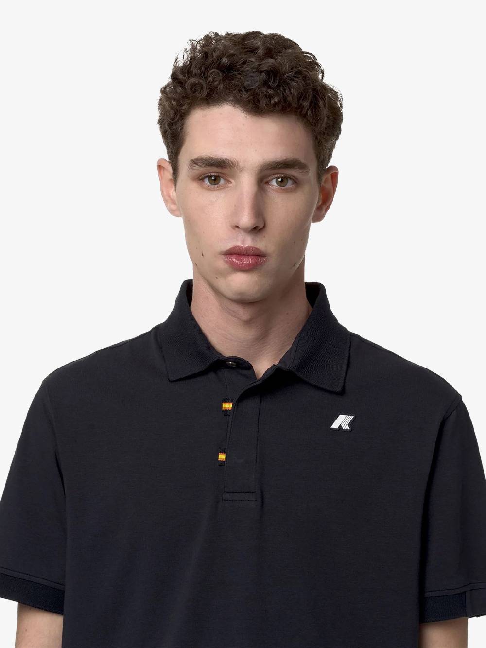 K-WAY Polo Alderic K71283W uomo cotone blu Offerta per la Festa della Mamma