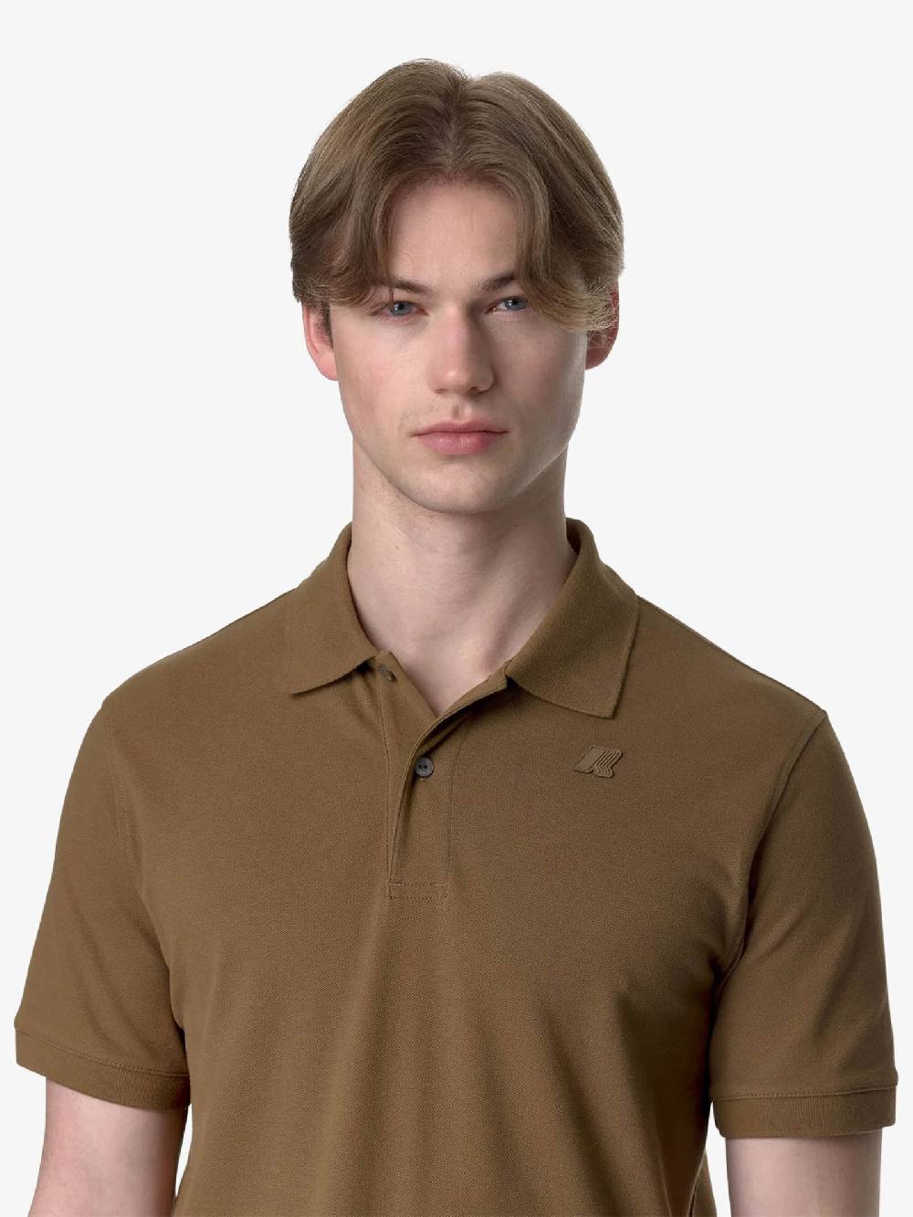 K-WAY Polo Amedee K5127BW uomo cotone marrone Offerta Giorno del Papà