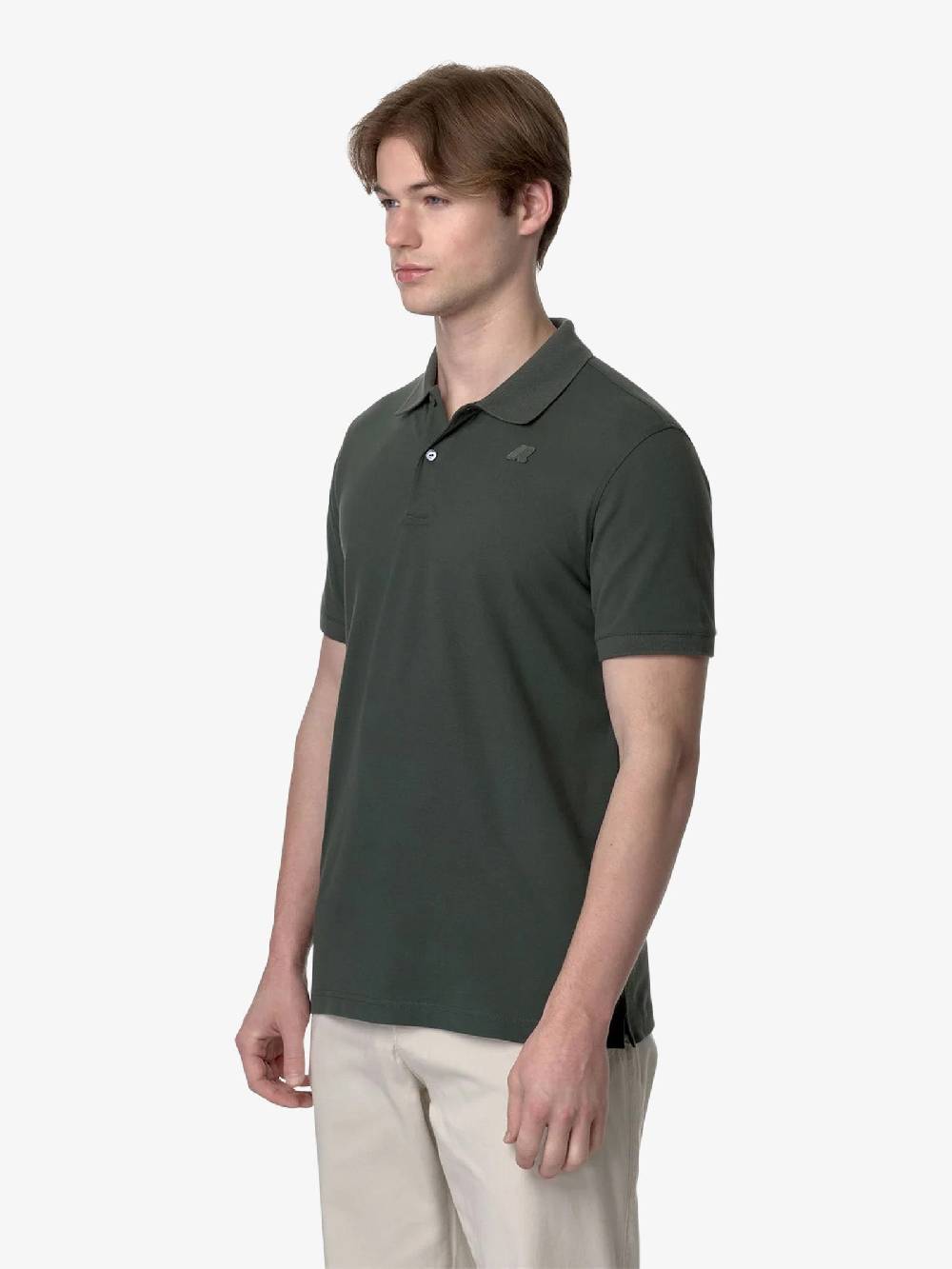 K-WAY Polo Amedee K5127BW uomo cotone verde Offerta San Valentino