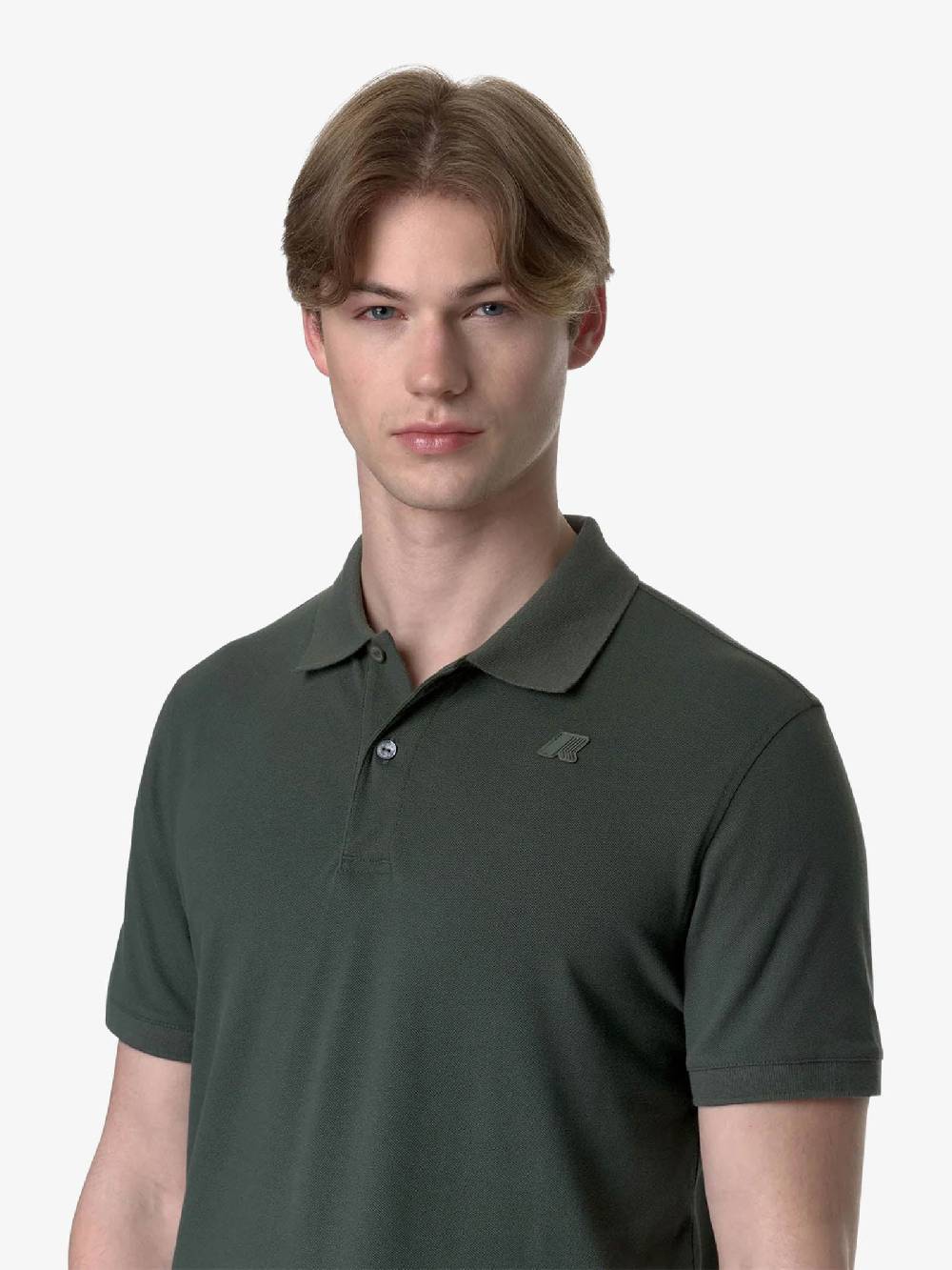 K-WAY Polo Amedee K5127BW uomo cotone verde Offerta San Valentino
