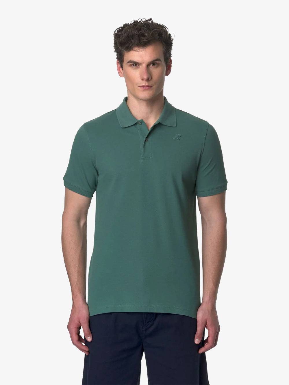K-WAY Polo Amedee K5127BW uomo cotone verde Offerta Anniversario