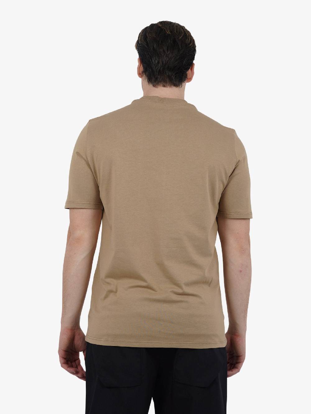 YES LONDON T-shirt girocollo con stampa XM4102 uomo cotone beige Grandi sconti