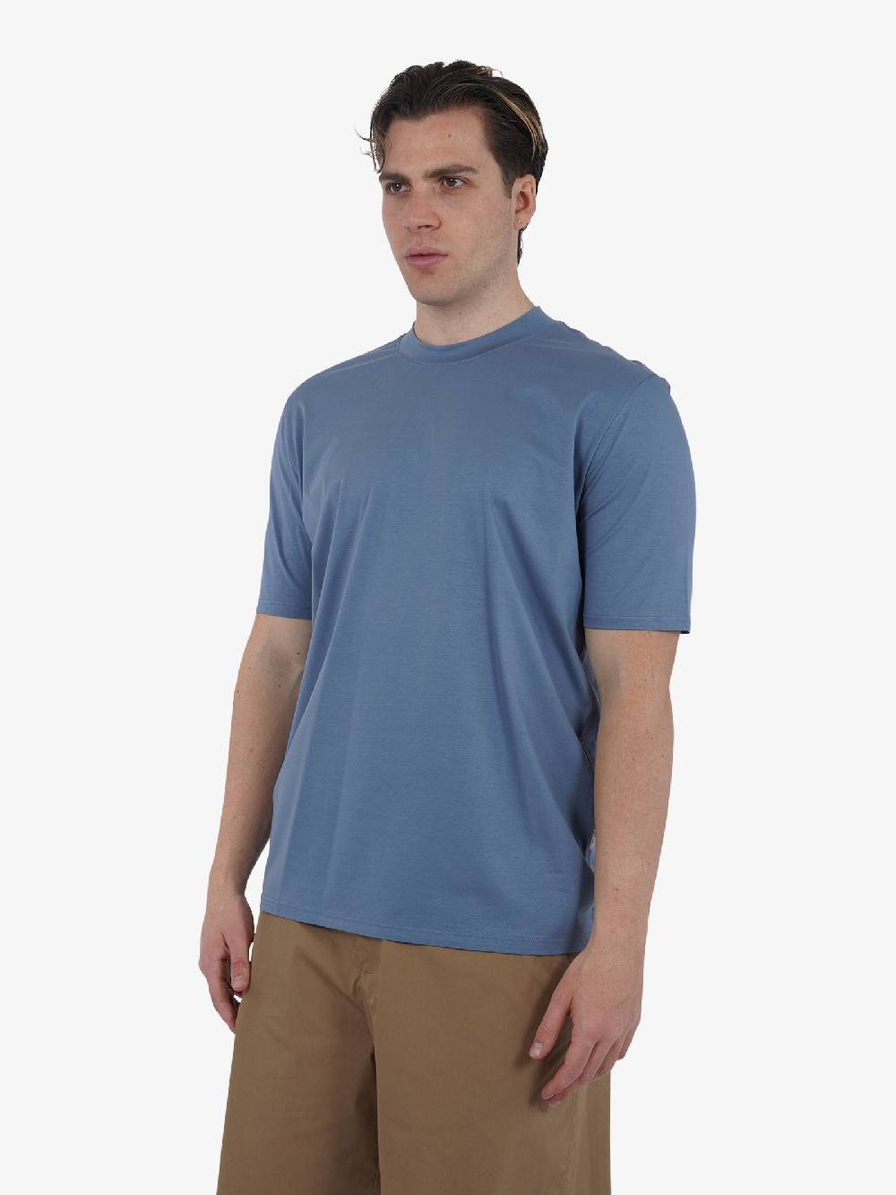 YES LONDON T-shirt girocollo XM4090 uomo cotone grigio Offerte stagionali