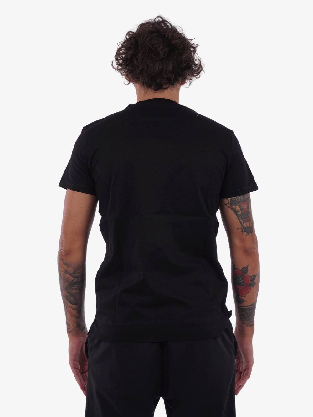 WHITE OVER Tshirt slim fit uomo nera Offerte giornaliere