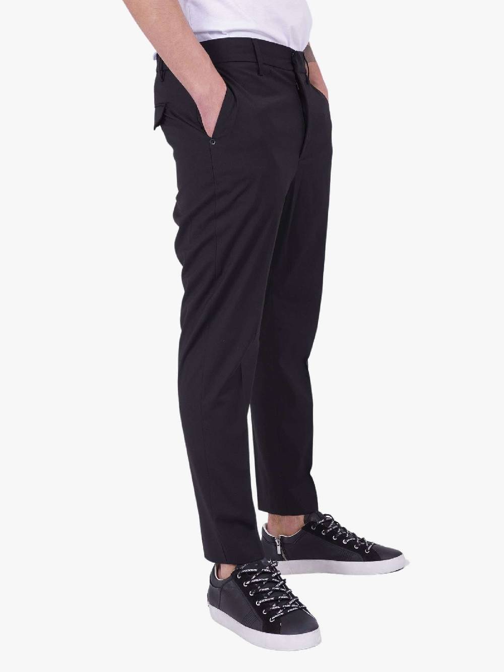 WHITE OVER Pantalone slim fit nero uomo Enormi risparmi