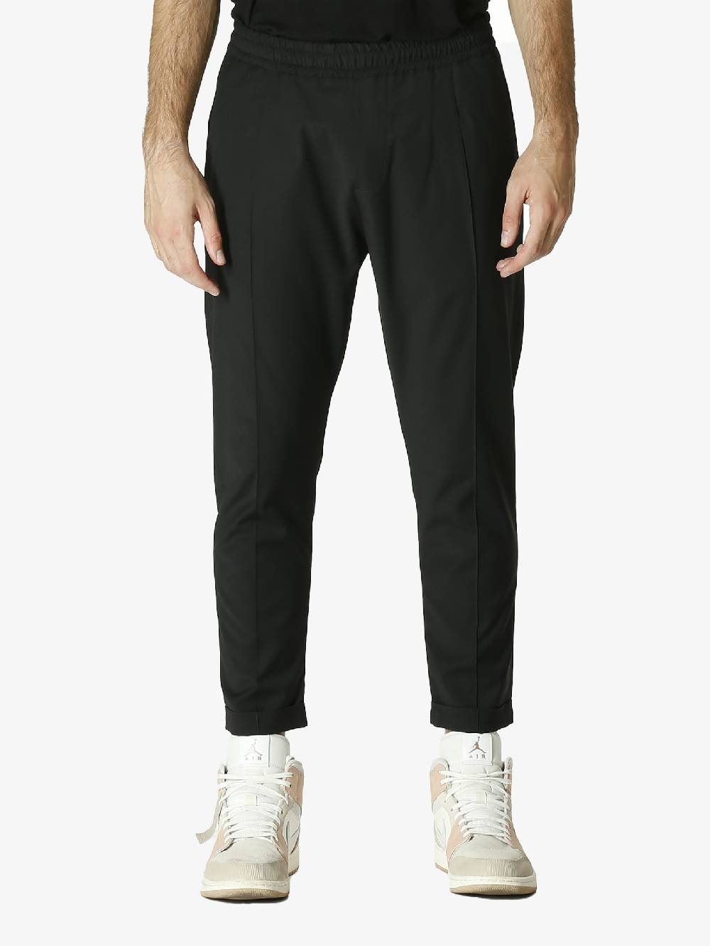 GOLDEN CRAFT Pantalone in fresco lana uomo nero Prezzo basso