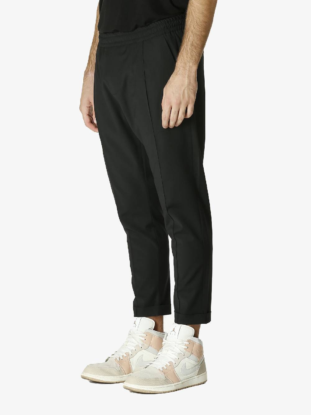 GOLDEN CRAFT Pantalone in fresco lana uomo nero Prezzo basso