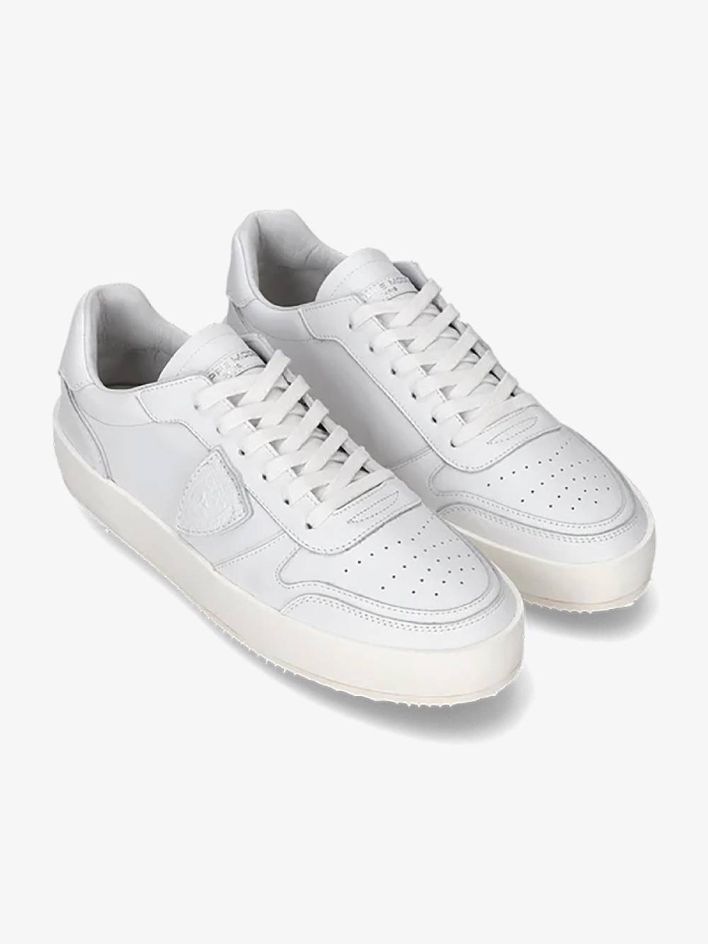 PHILIPPE MODEL Sneakers bassa Nice VNLU uomo in pelle bianco Offerta speciale della fabbrica