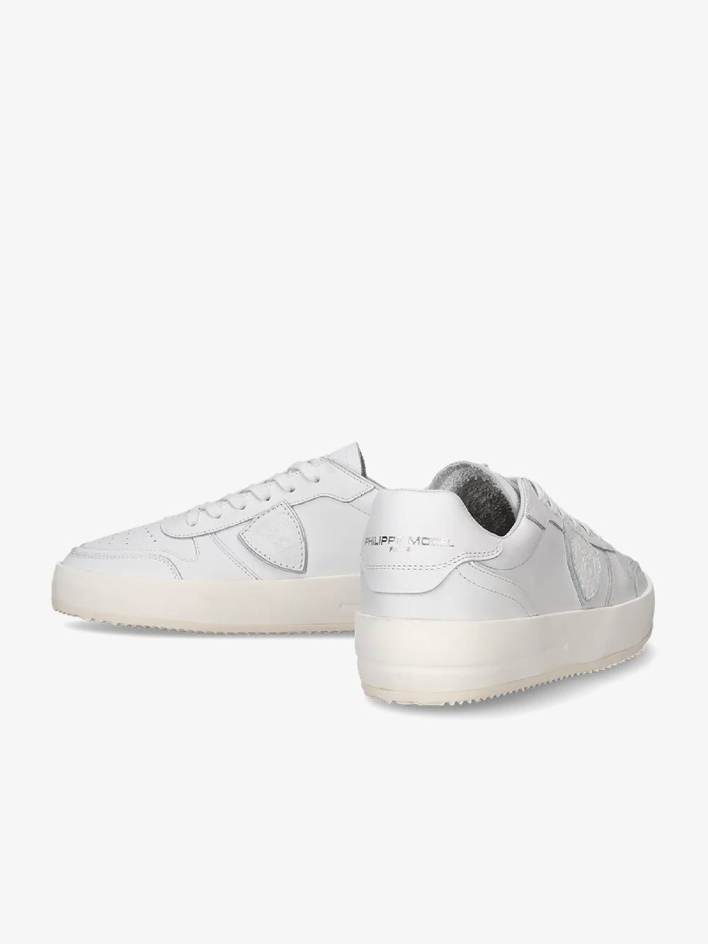 PHILIPPE MODEL Sneakers bassa Nice VNLU uomo in pelle bianco Offerta speciale della fabbrica