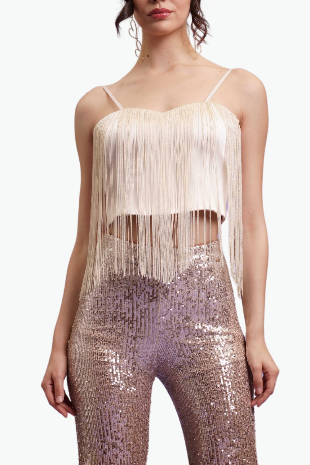 ﻿Nualy BUSTIER CON FRANGIA Hotsell