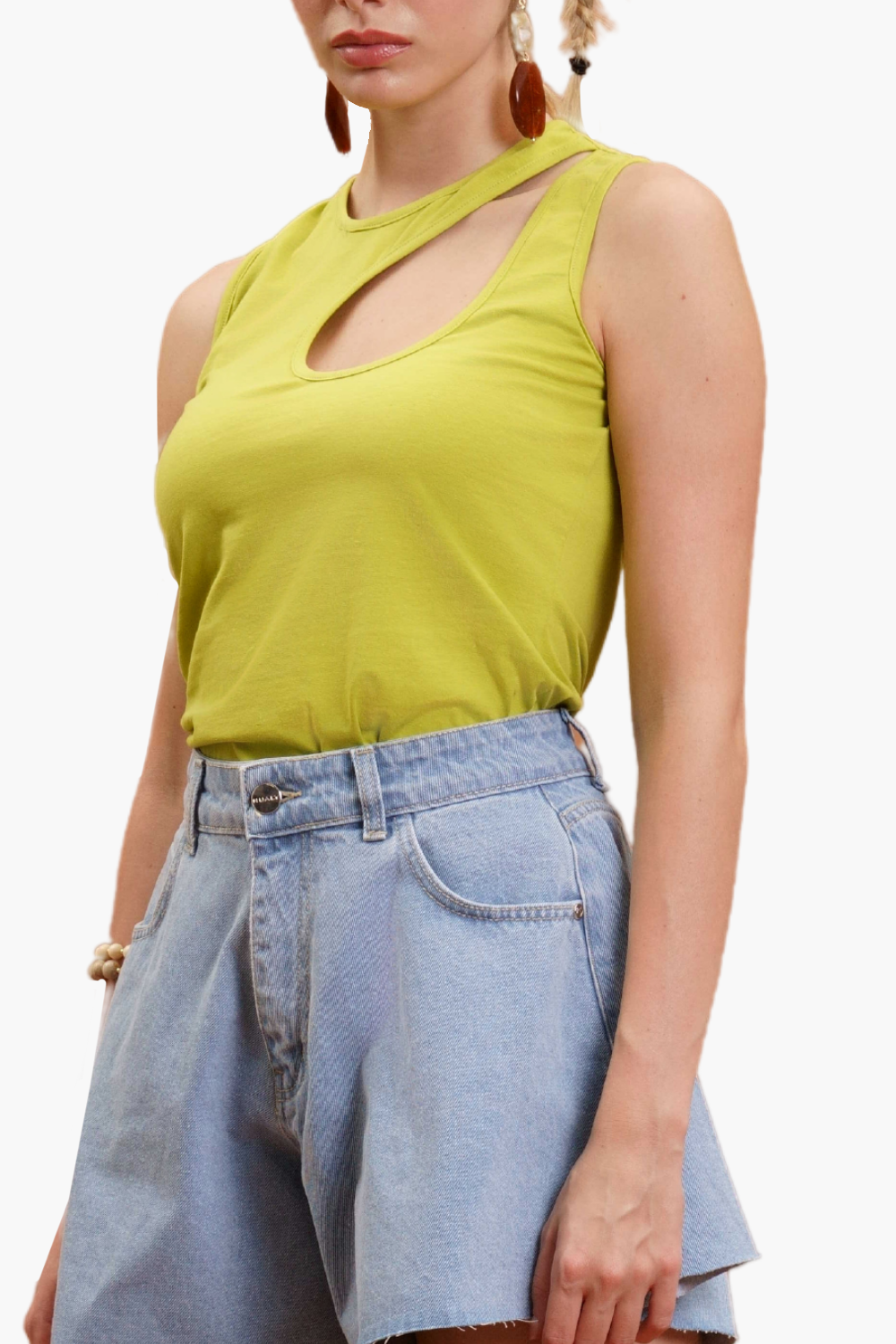 Nualy CANOTTA CUT-OUT Saldi Di Fabbrica