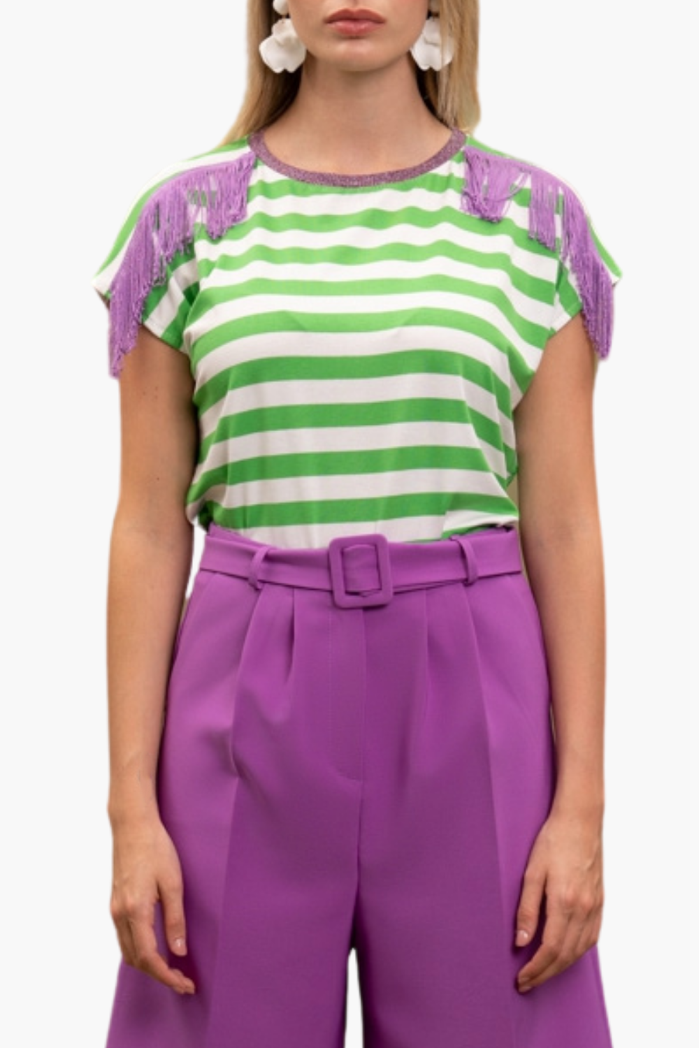 Nualy T-SHIRT CON FRANGIA Vendita