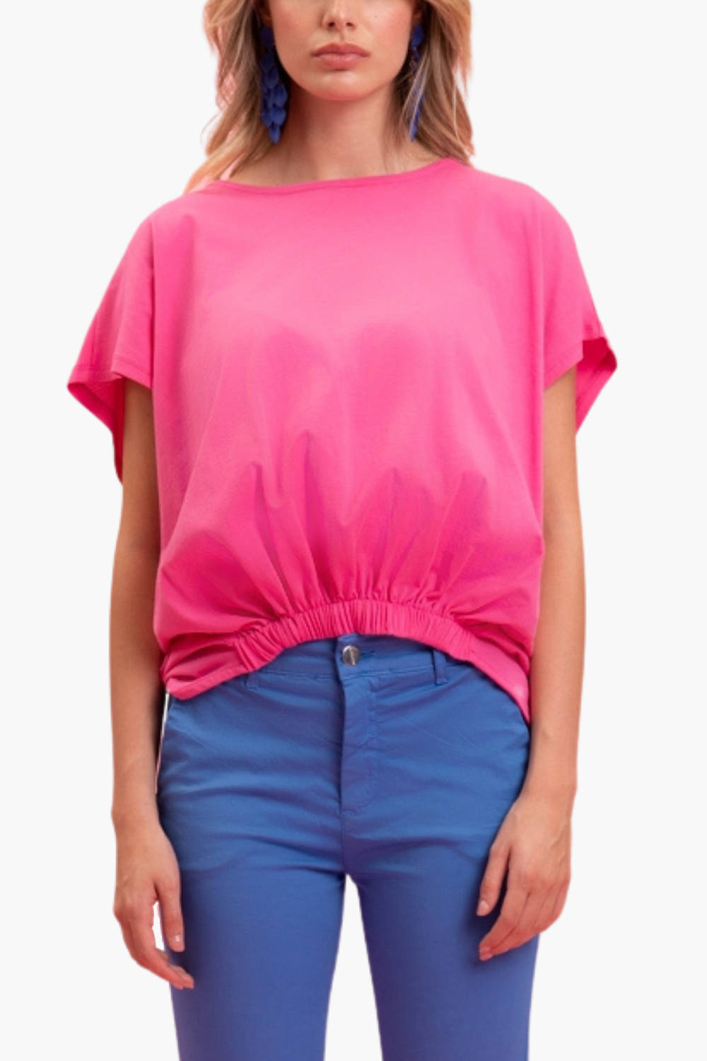 Nualy T-SHIRT CON ELASTICO FONDO Spedizione Gratuita