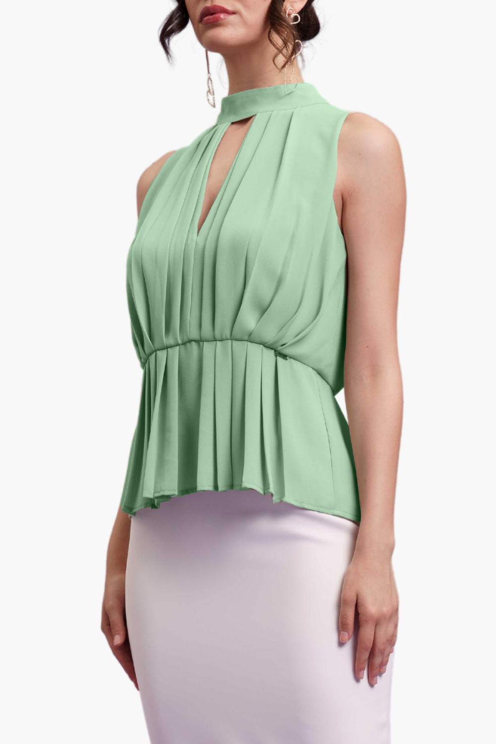 Nualy BLUSA CON PIEGHE Consegna Veloce