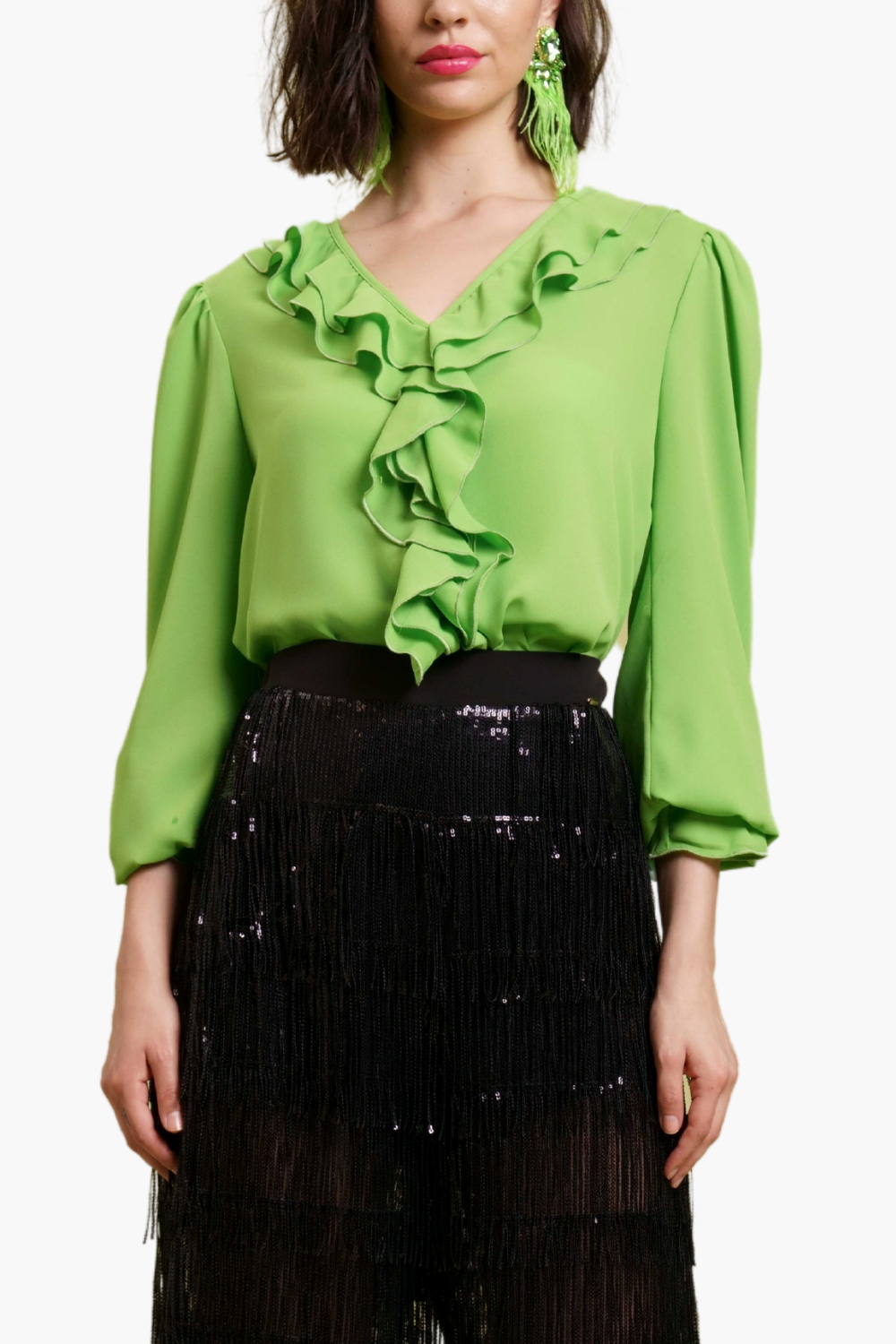 Nualy CAMICIA CON ROUCHES Fino Al -60%