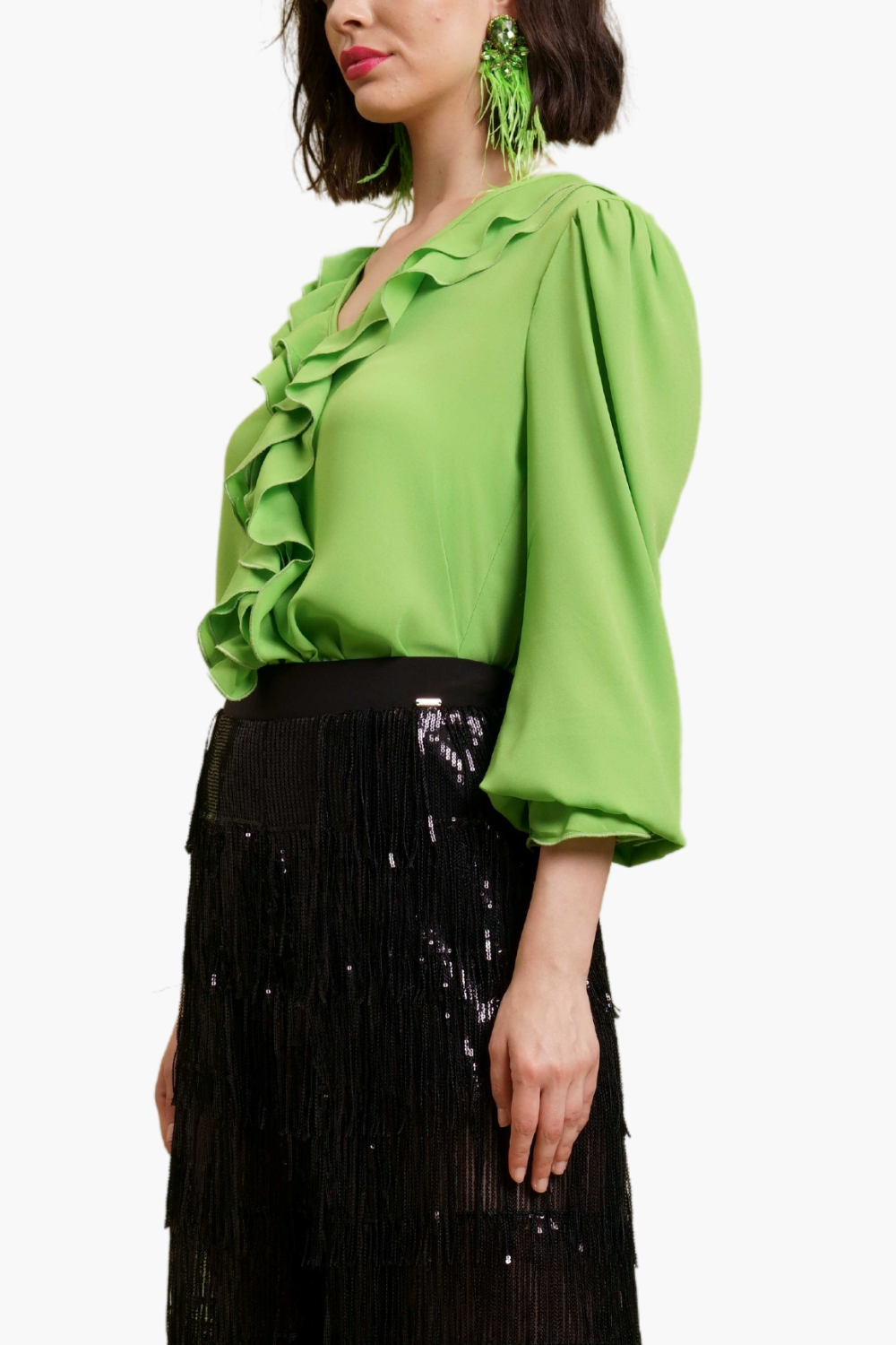 Nualy CAMICIA CON ROUCHES Fino Al -60%