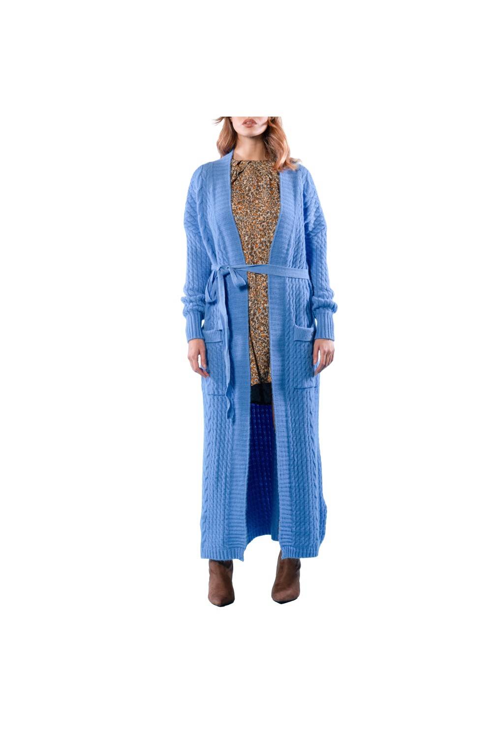 Nualy CARDIGAN LUNGO A TRECCE Vendite Flash