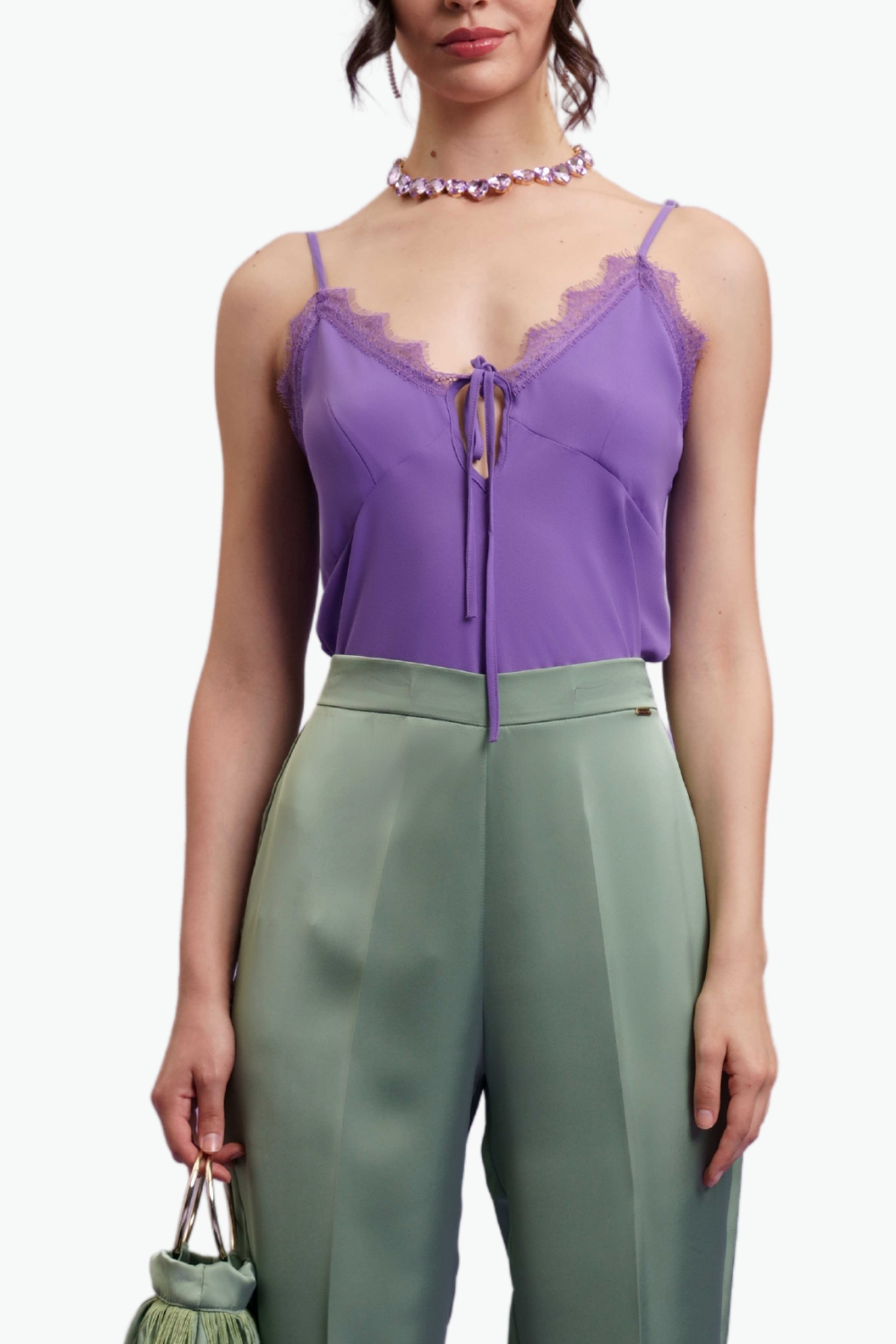 Nualy TOP CON PIZZO Qualità Garantita