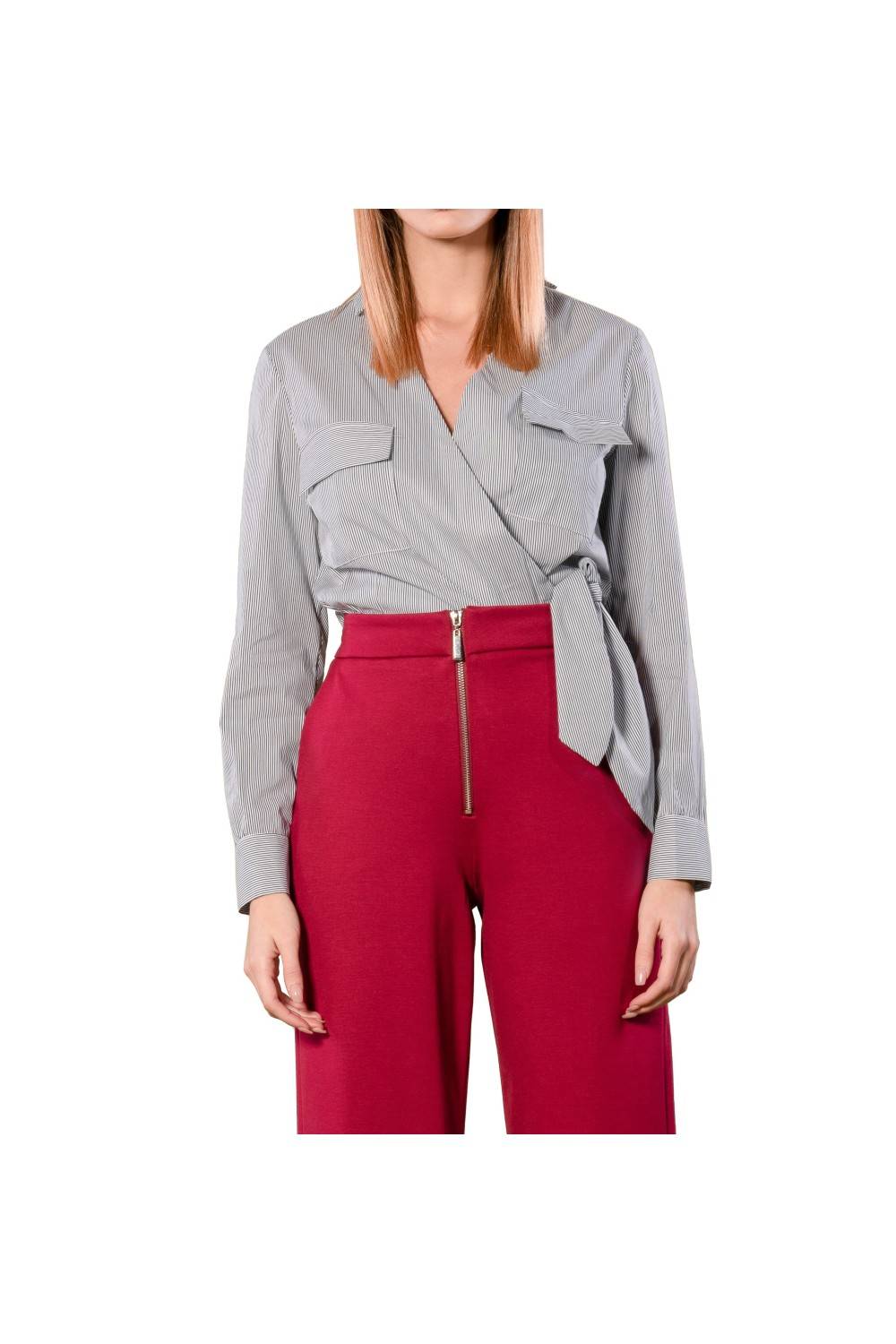 Nualy CAMICIA INCROCIO CON FIOCCO Prezzo Ridotto