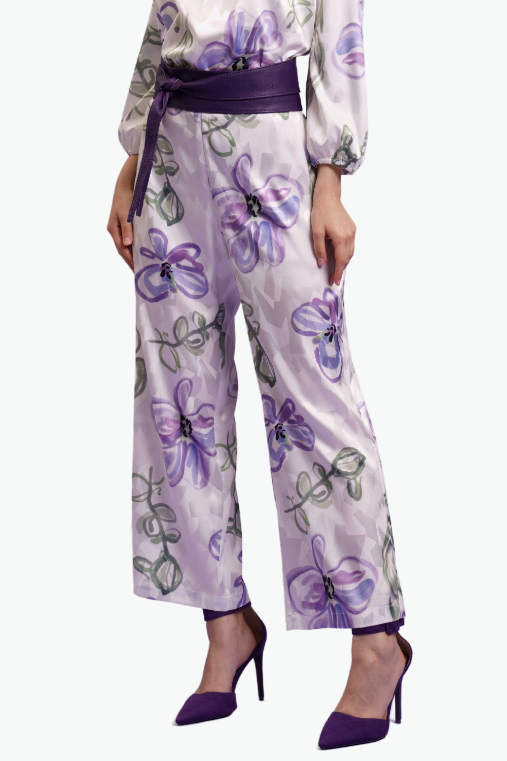 Nualy PANTALONE FANTASIA FIORI Qualità Garantita