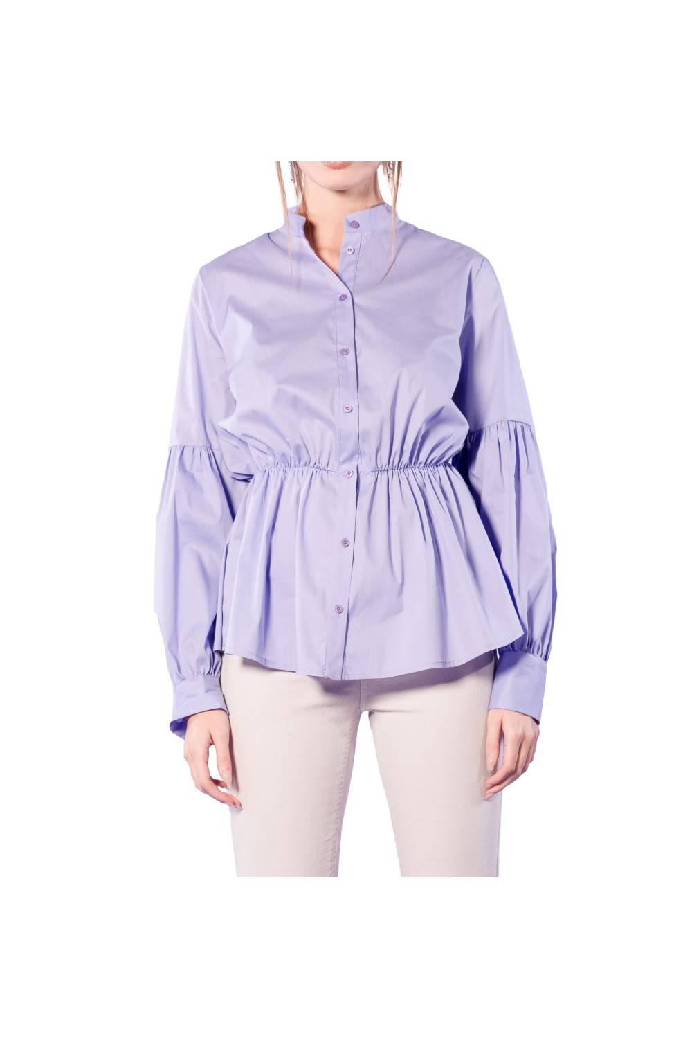 Nualy CAMICIA IN POPELINE CON MANICA A SBUFFO Promozione Limitata