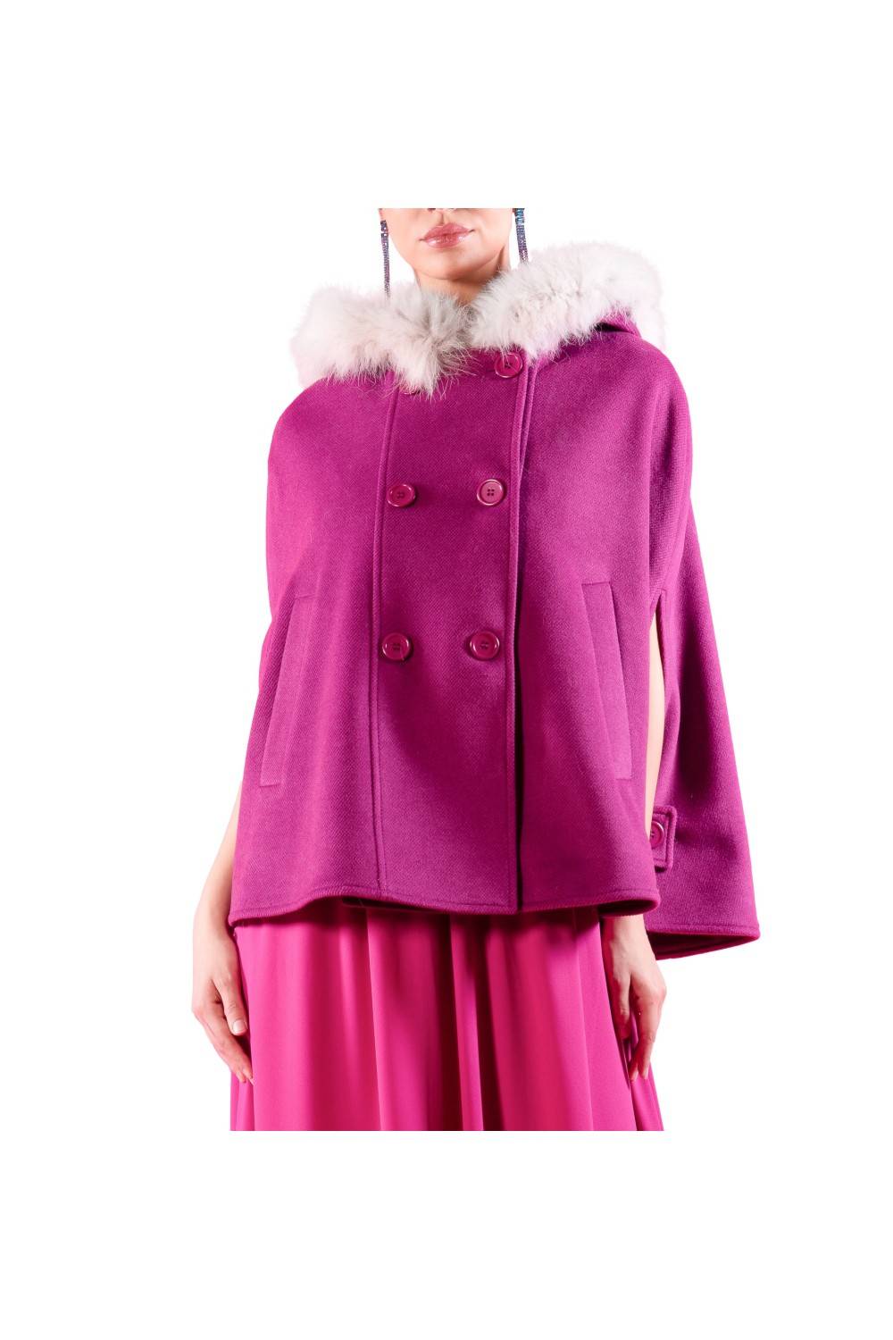Nualy MANTELLA CON PELLICCIA Offerte