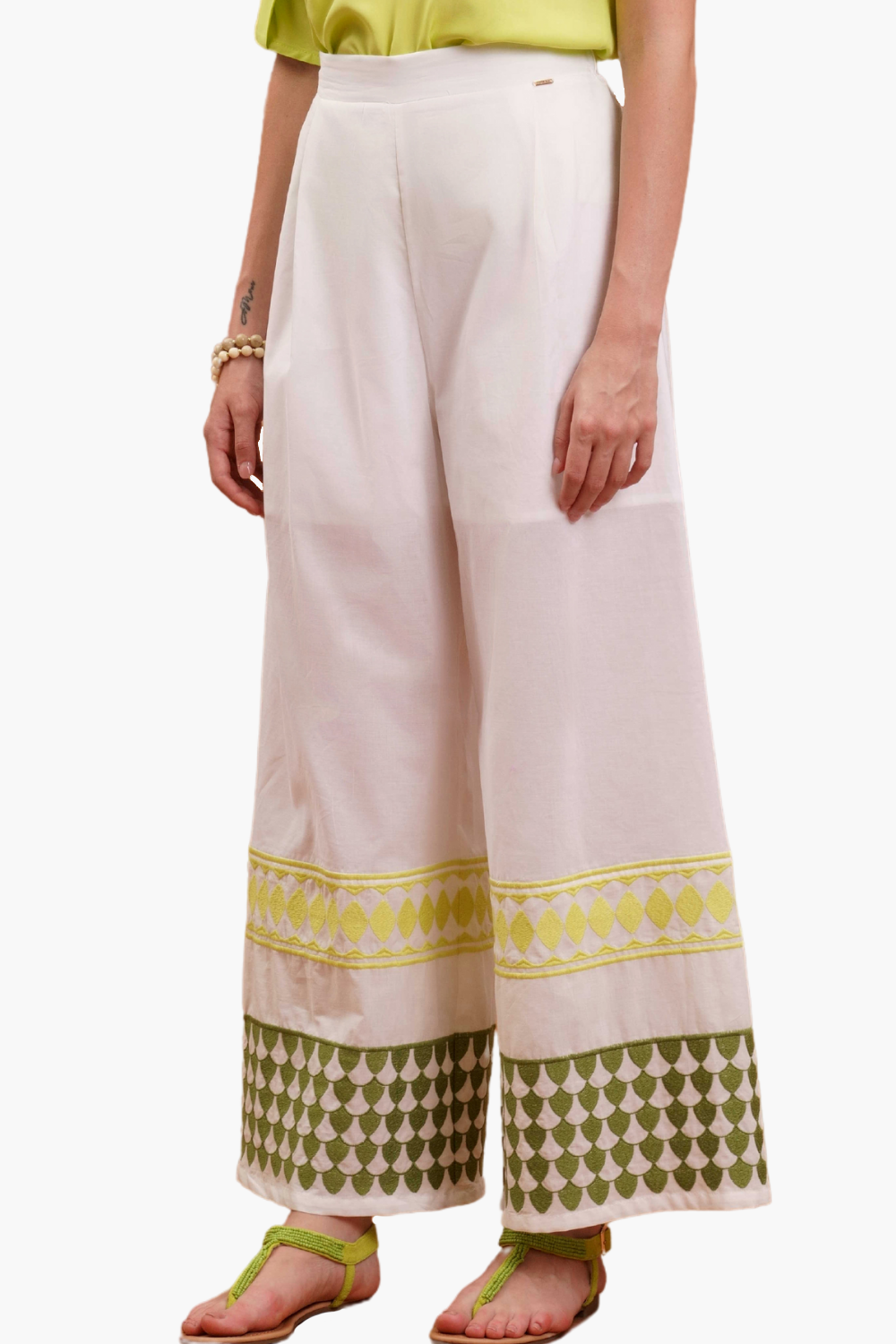 Nualy PANTALONE RICAMO Negozio