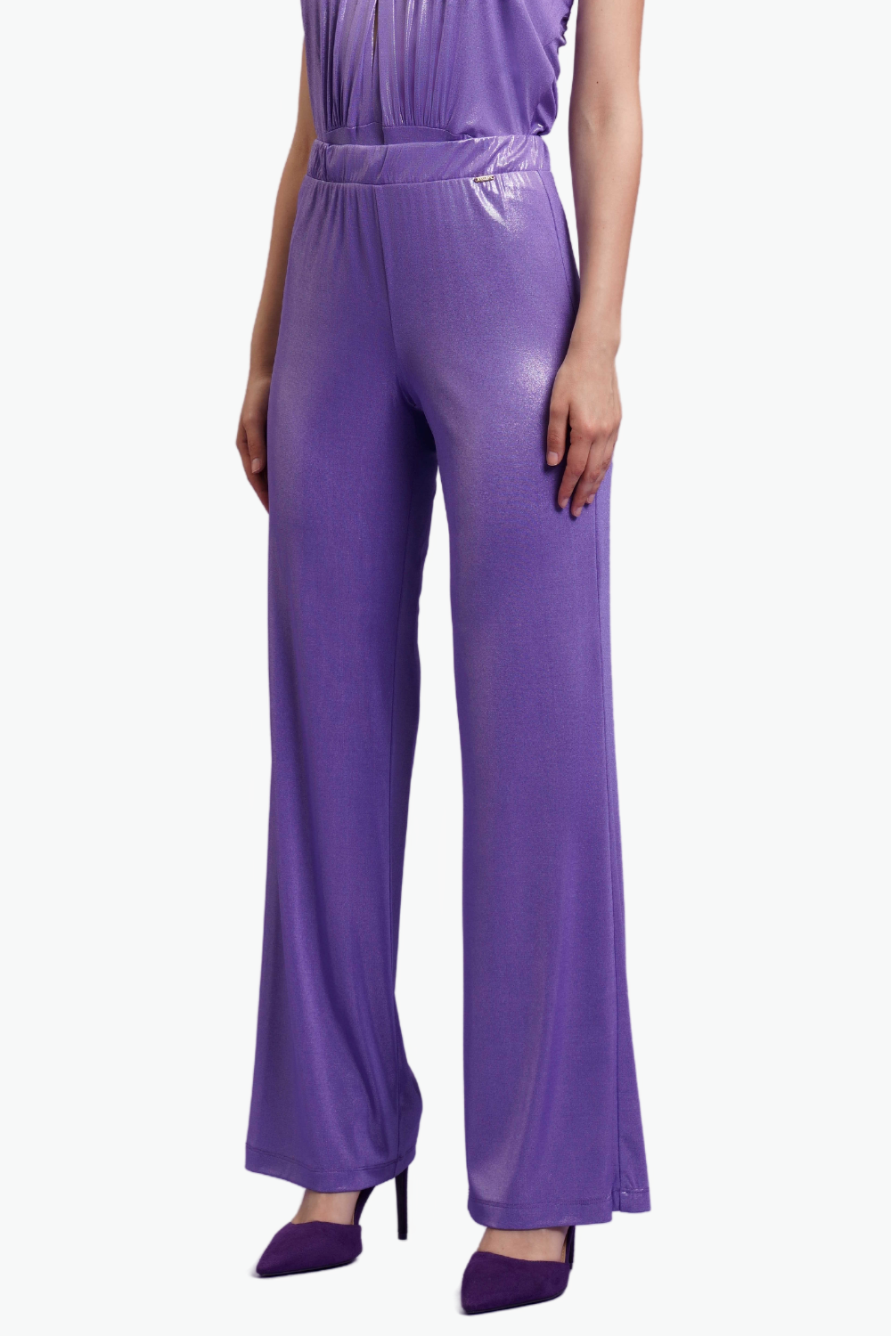 Nualy PANTALONE PALAZZO LAMINATO In Linea