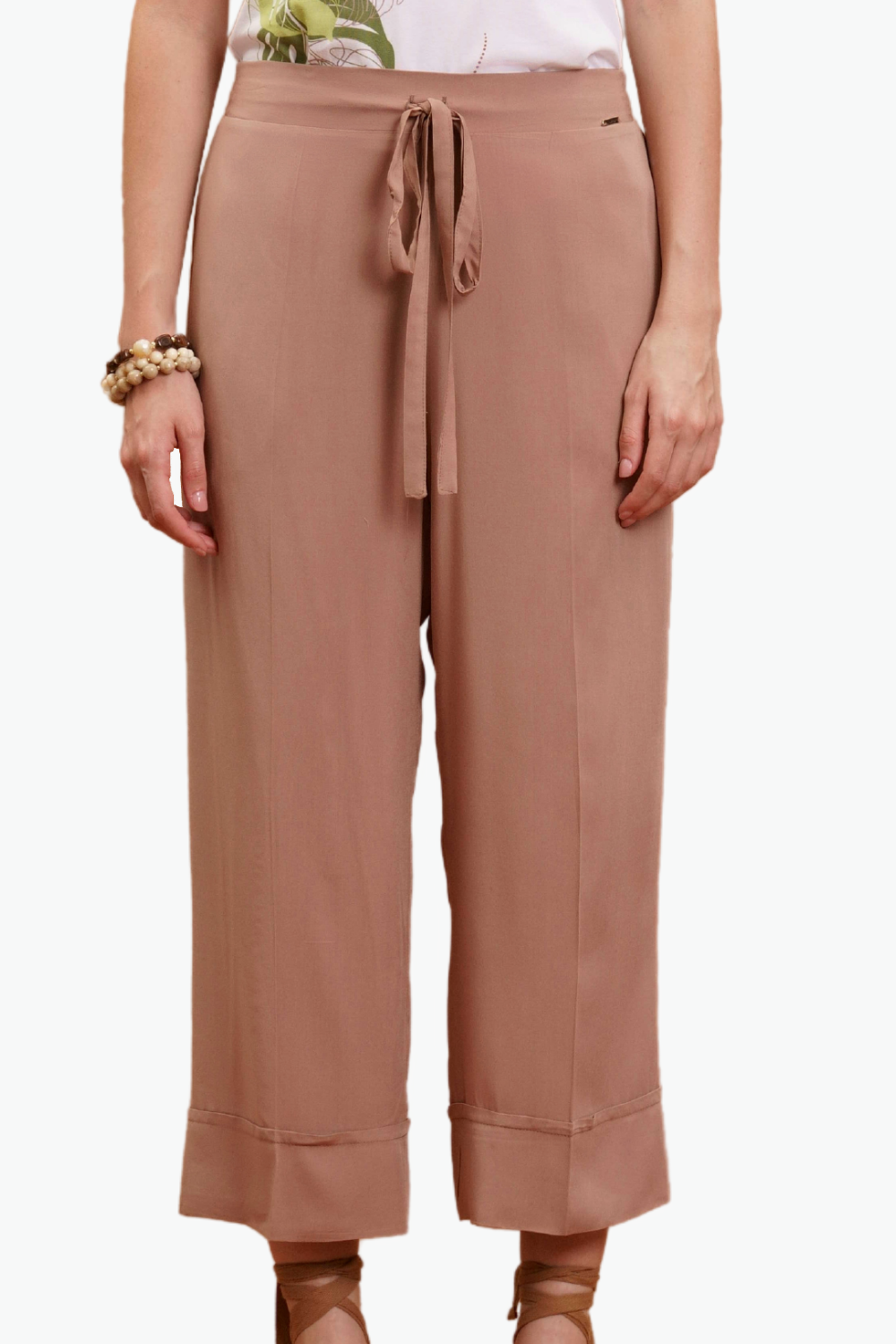 Nualy PANTALONE CON RISVOLTO Spedizione Gratuita