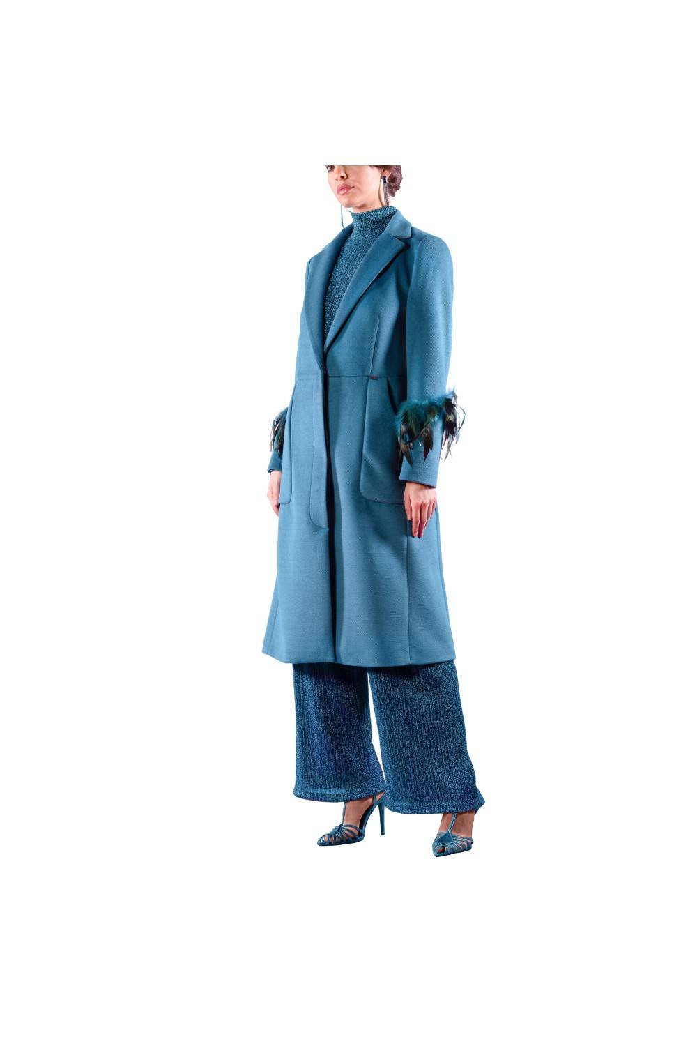 Nualy CAPPOTTO CON PIUME Pezzi Unici