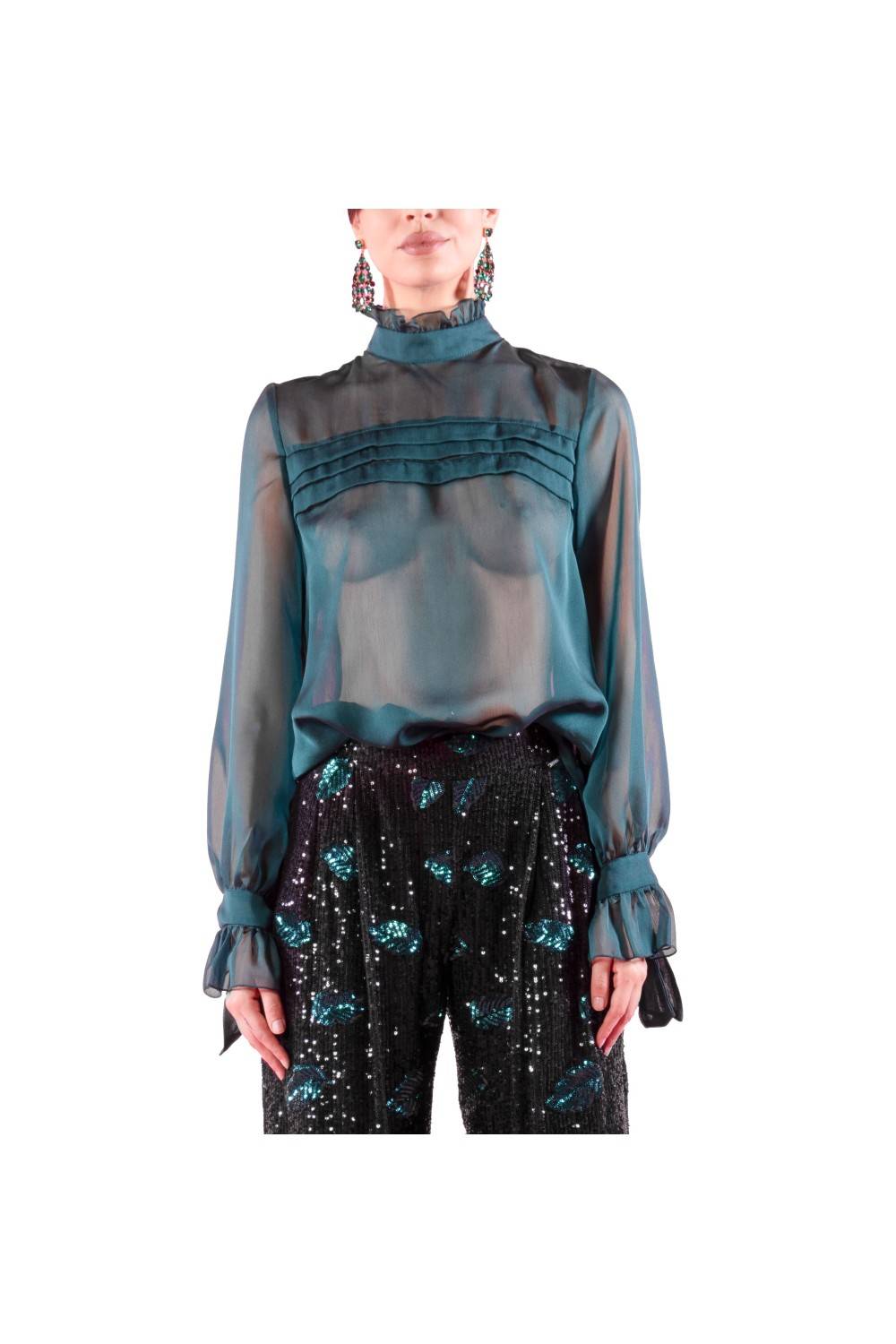 Nualy CAMICIA CON ROUCHES In Saldo