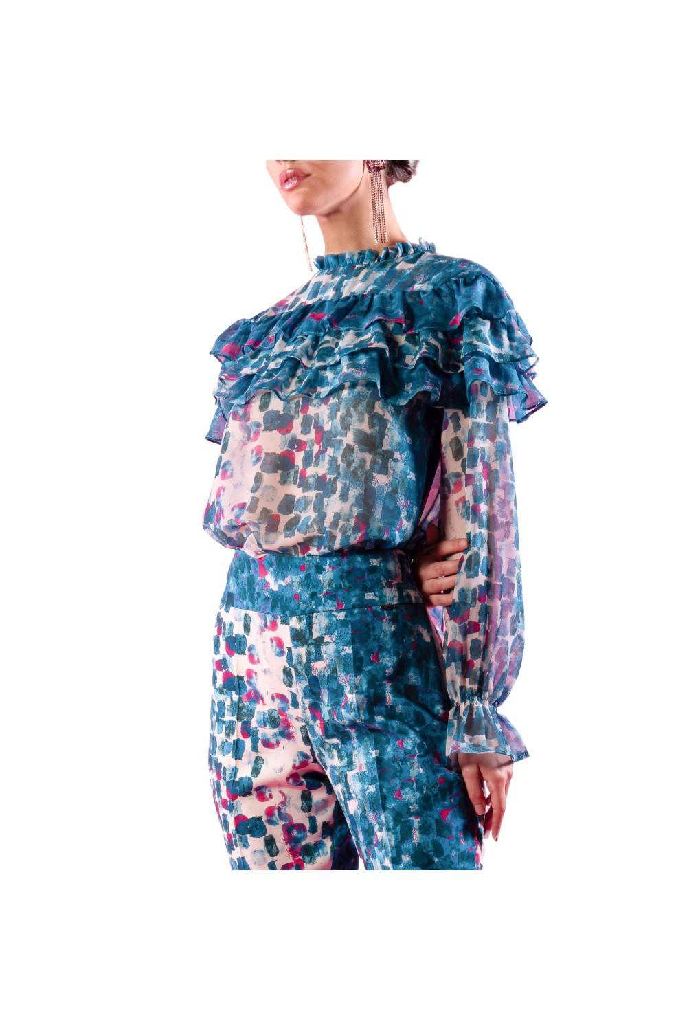 Nualy CAMICIA CON BALZE Italy