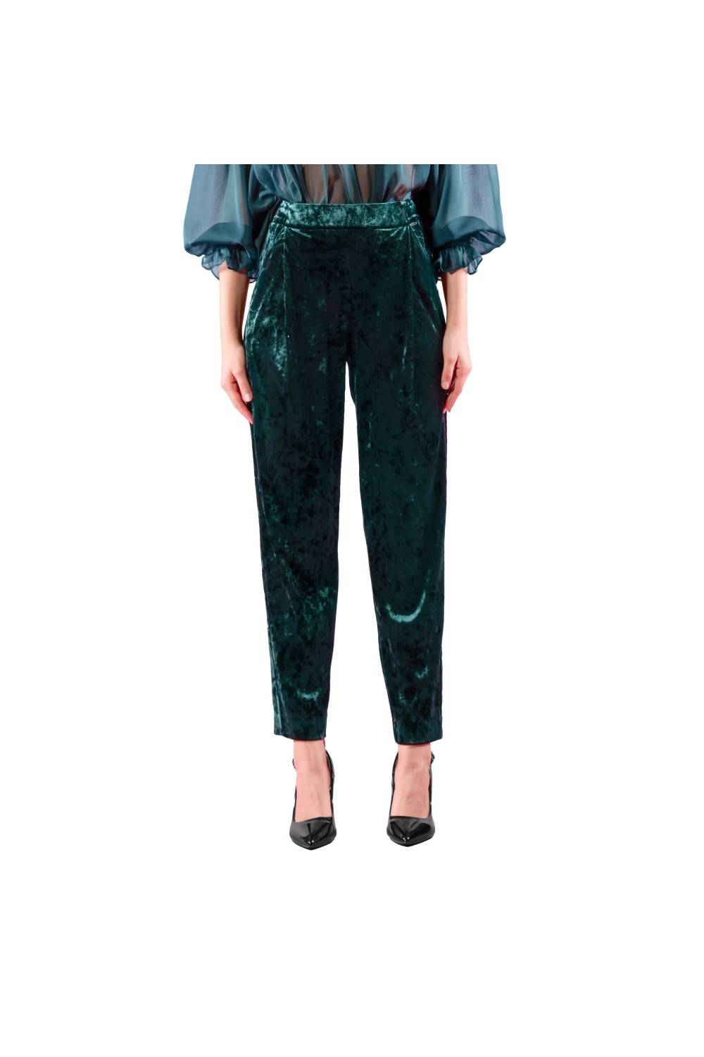 Nualy PANTALONE IN VELLUTO Sconto