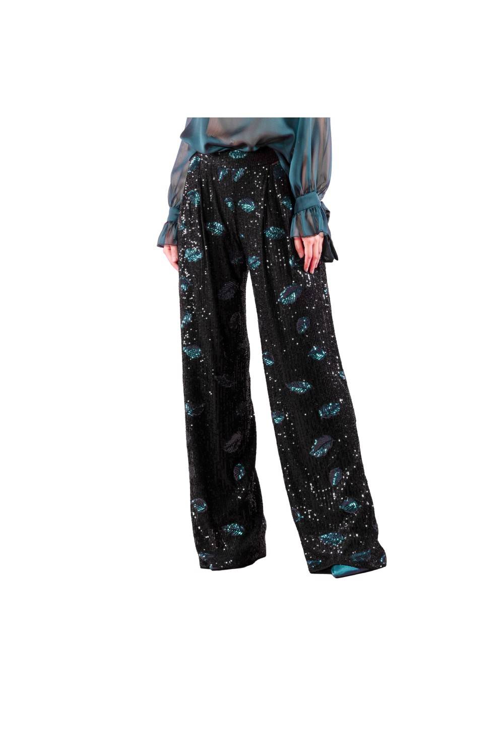 Nualy PANTALONE PAILLETTES Saldi