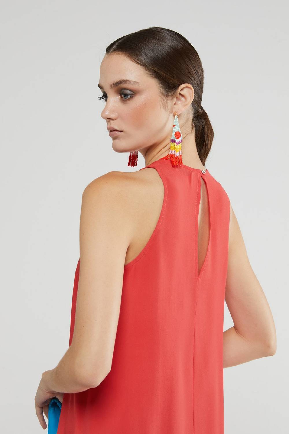 ottod'Ame Silk blend midi dress Saldi Di Fabbrica