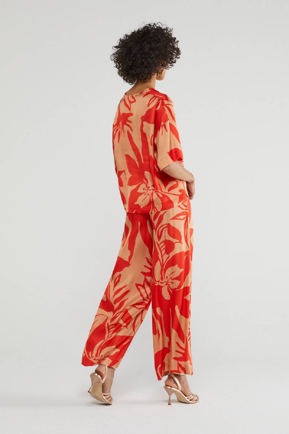 ottod'Ame Printed viscose trousers In Linea