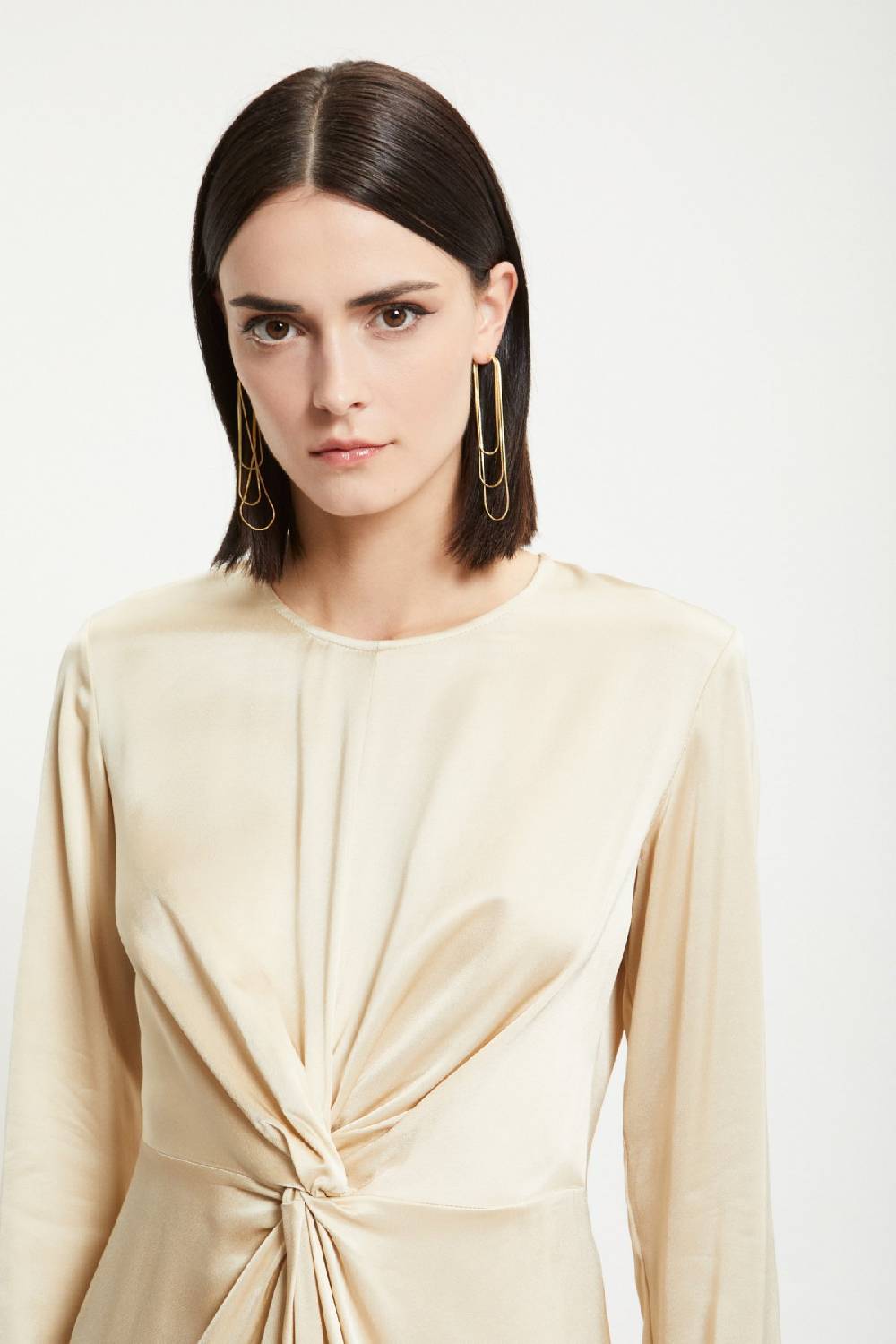 ottod'Ame Viscose short dress with knot Qualità