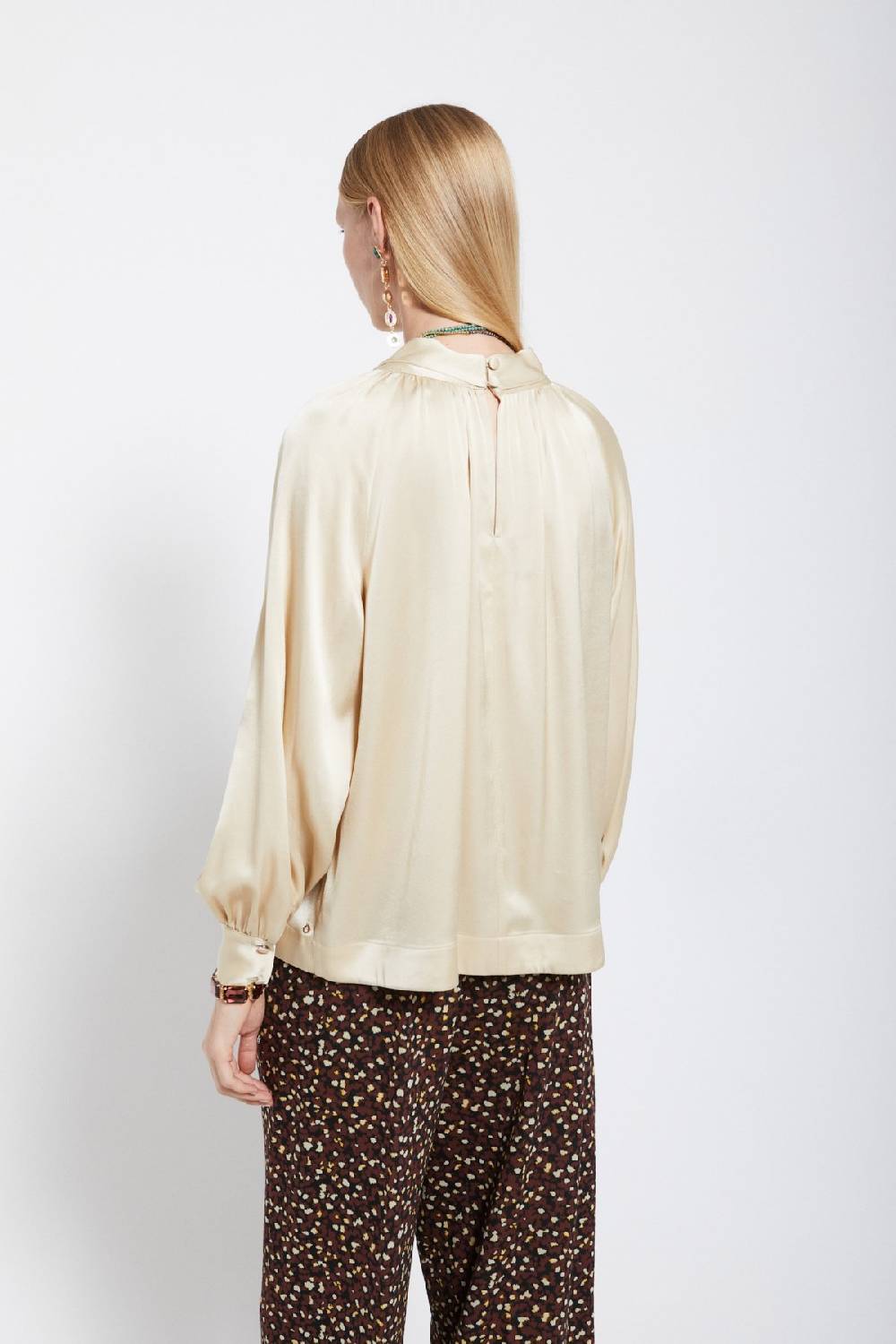 ottod'Ame Viscose blouse with knot Spedizione Gratuita