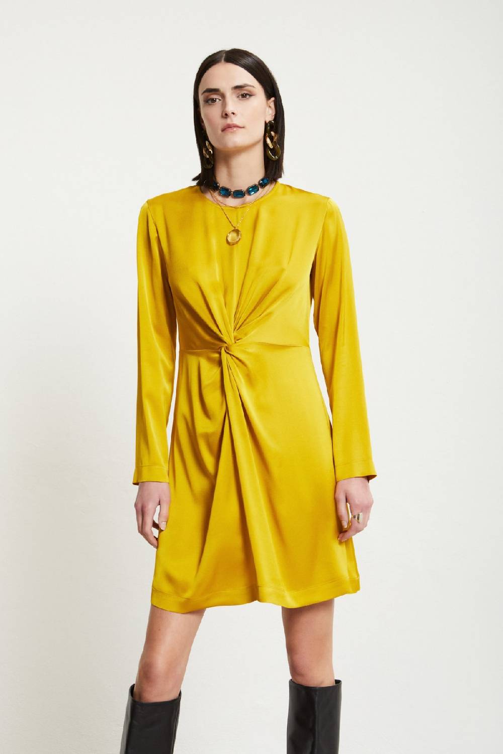 ottod'Ame Viscose short dress with knot Acquista Ora