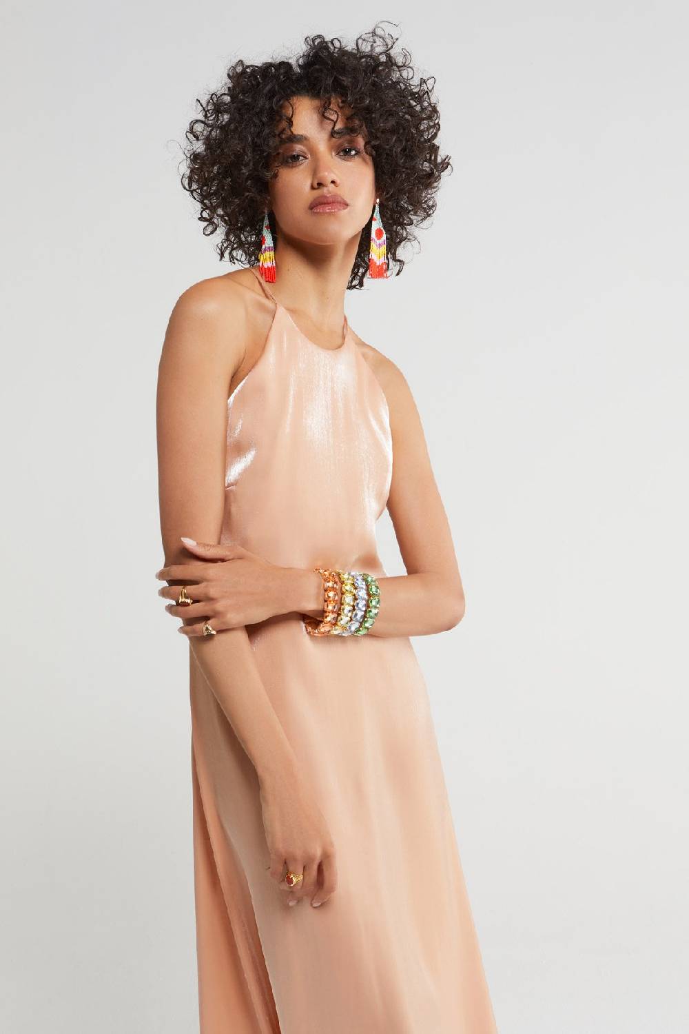 ottod'Ame Long dress with halter neckline Economico