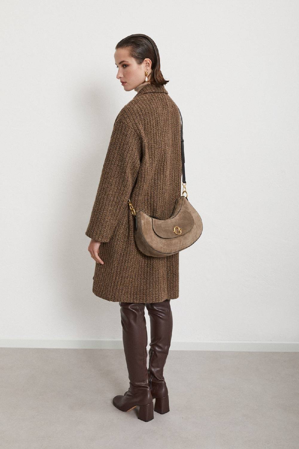 ottod'Ame Leather belly maxi bag In Saldo