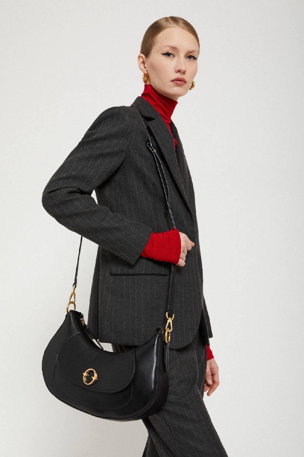 ottod'Ame Leather belly maxi bag Italy